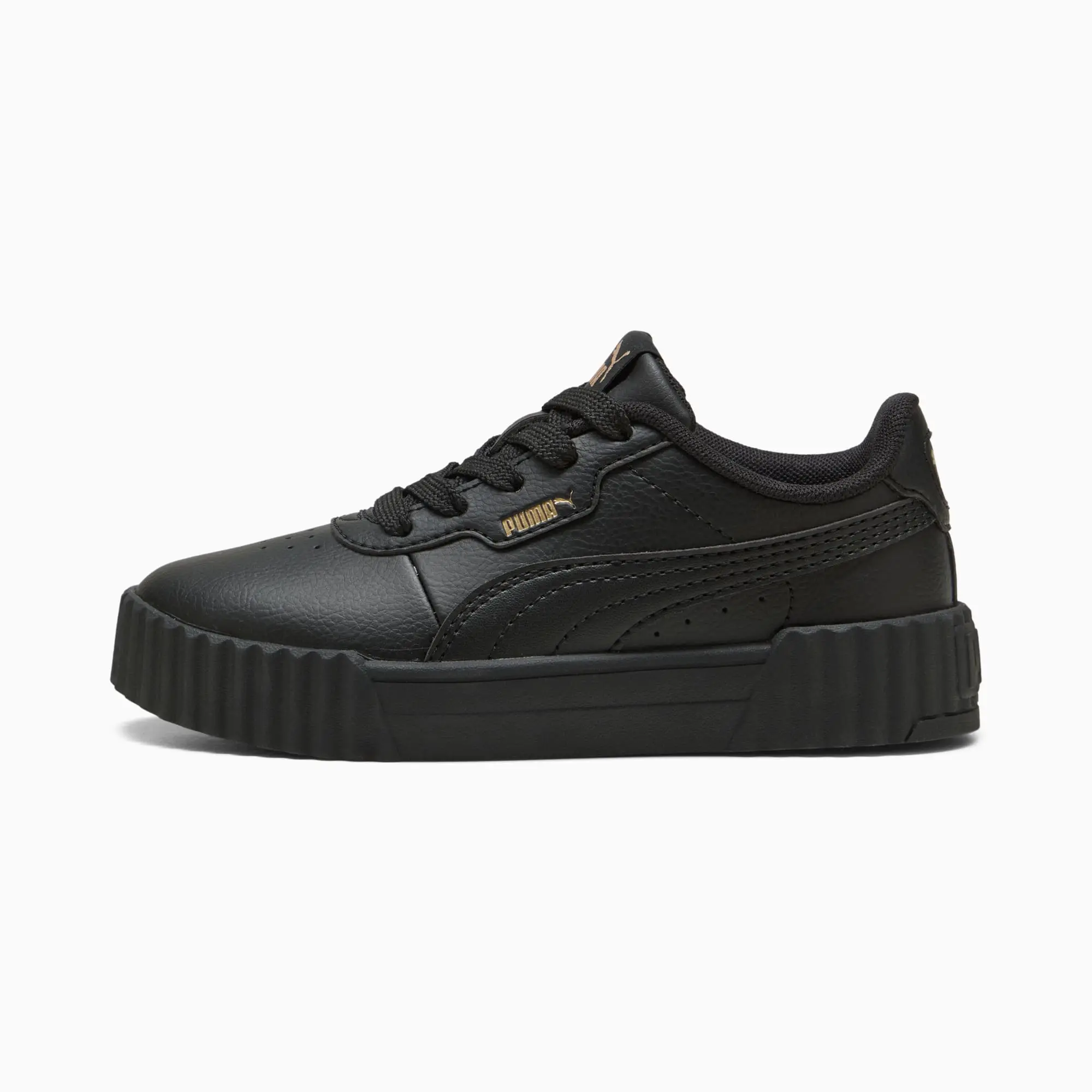PUMA Carina 3.0 Sneakers Kids, Black/Gold, size 1