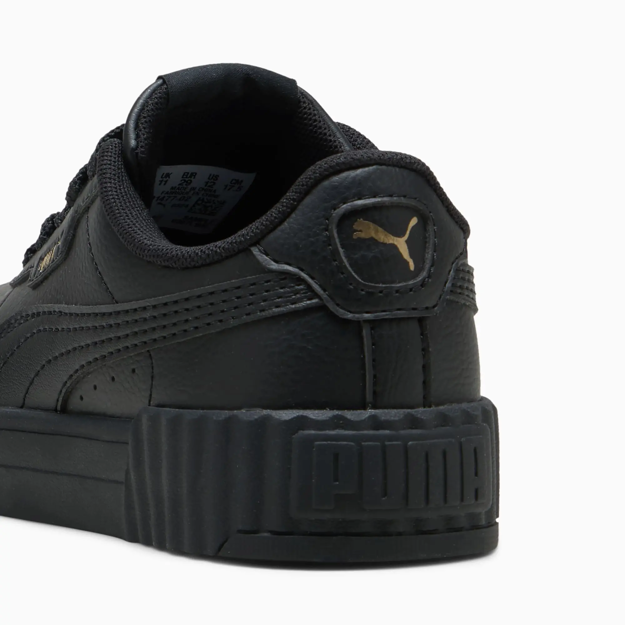 PUMA Carina 3.0 Sneakers Kids, Black/Gold, size 1