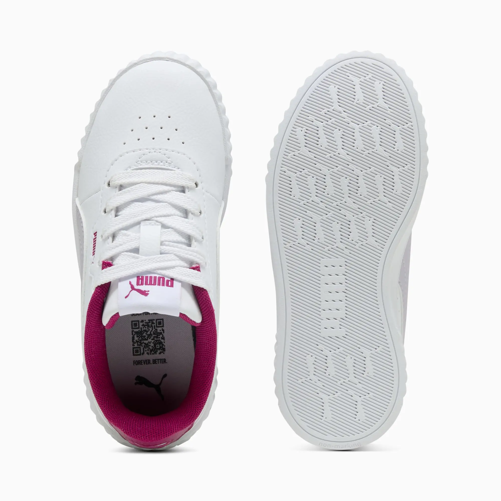 PUMA Carina 3.0 Sneakers Kids, White/Lilac Crush, size 1