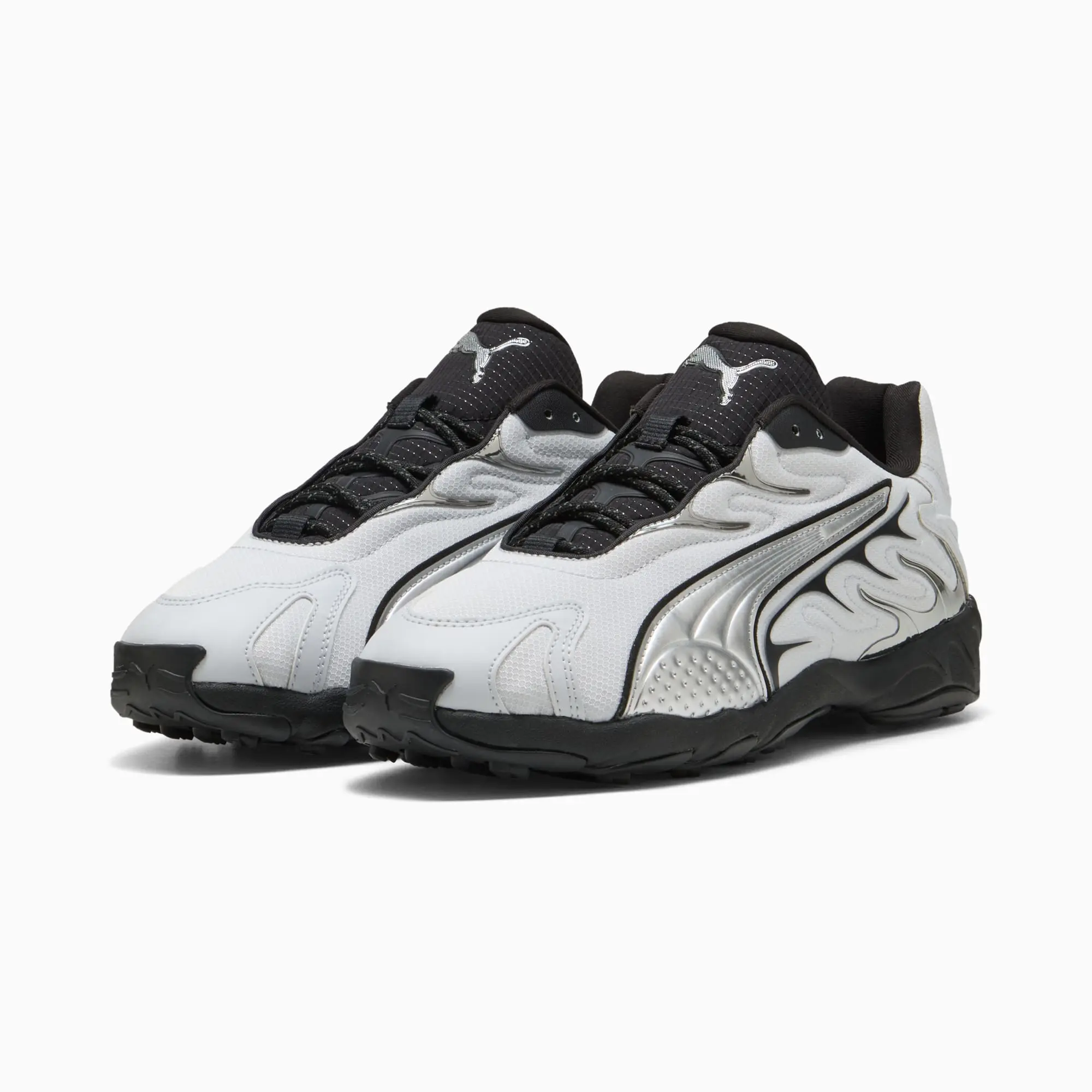 PUMA Inhale Smile Sneakers Unisex, Silver Mist/Black, size 10
