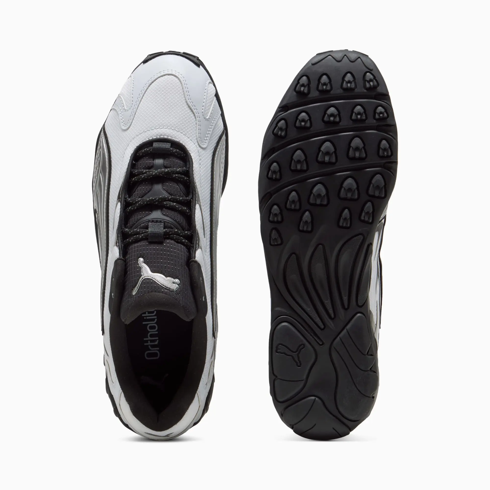 PUMA Inhale Smile Sneakers Unisex, Silver Mist/Black, size 10