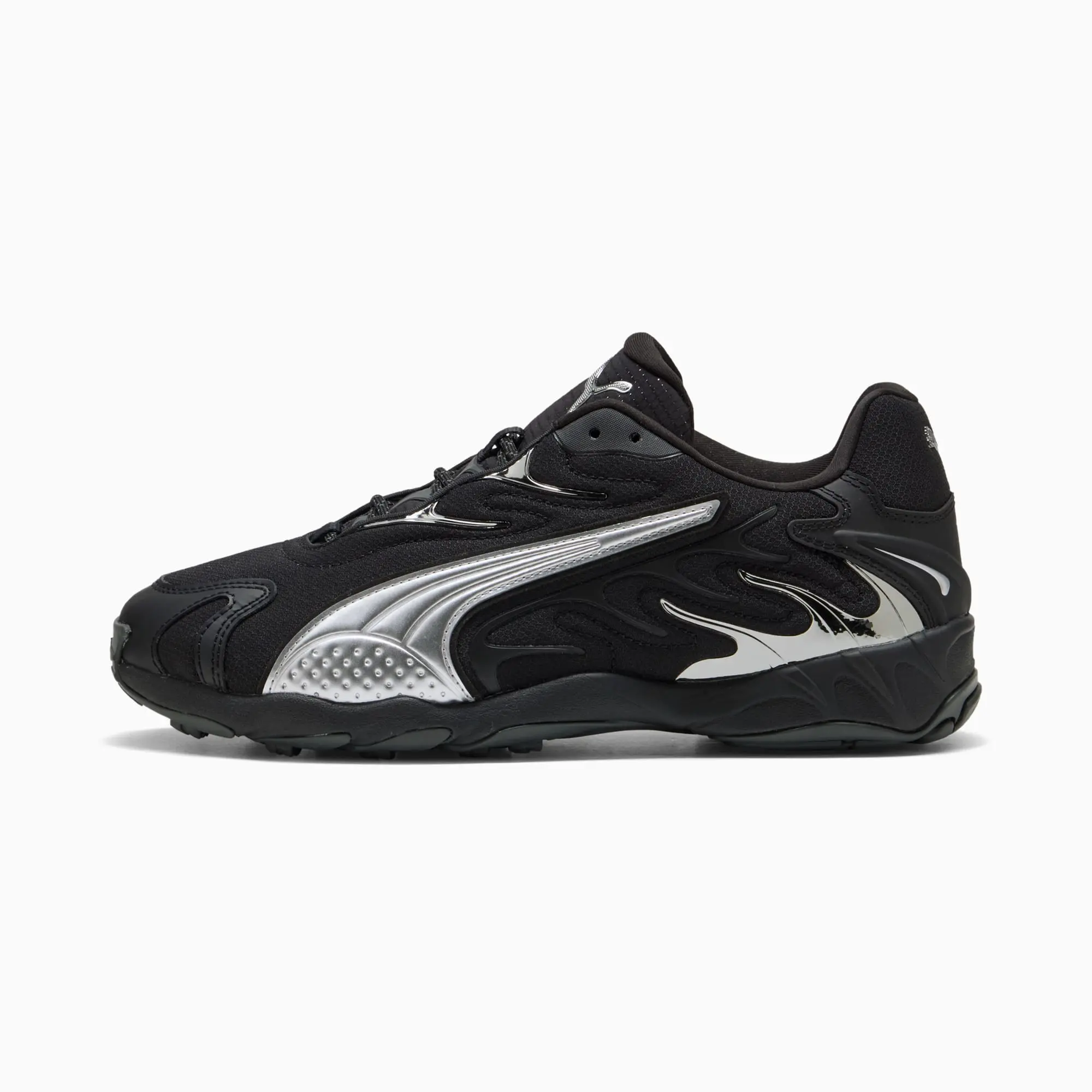 PUMA Inhale Smile Sneakers Unisex, Black/Silver, size 10