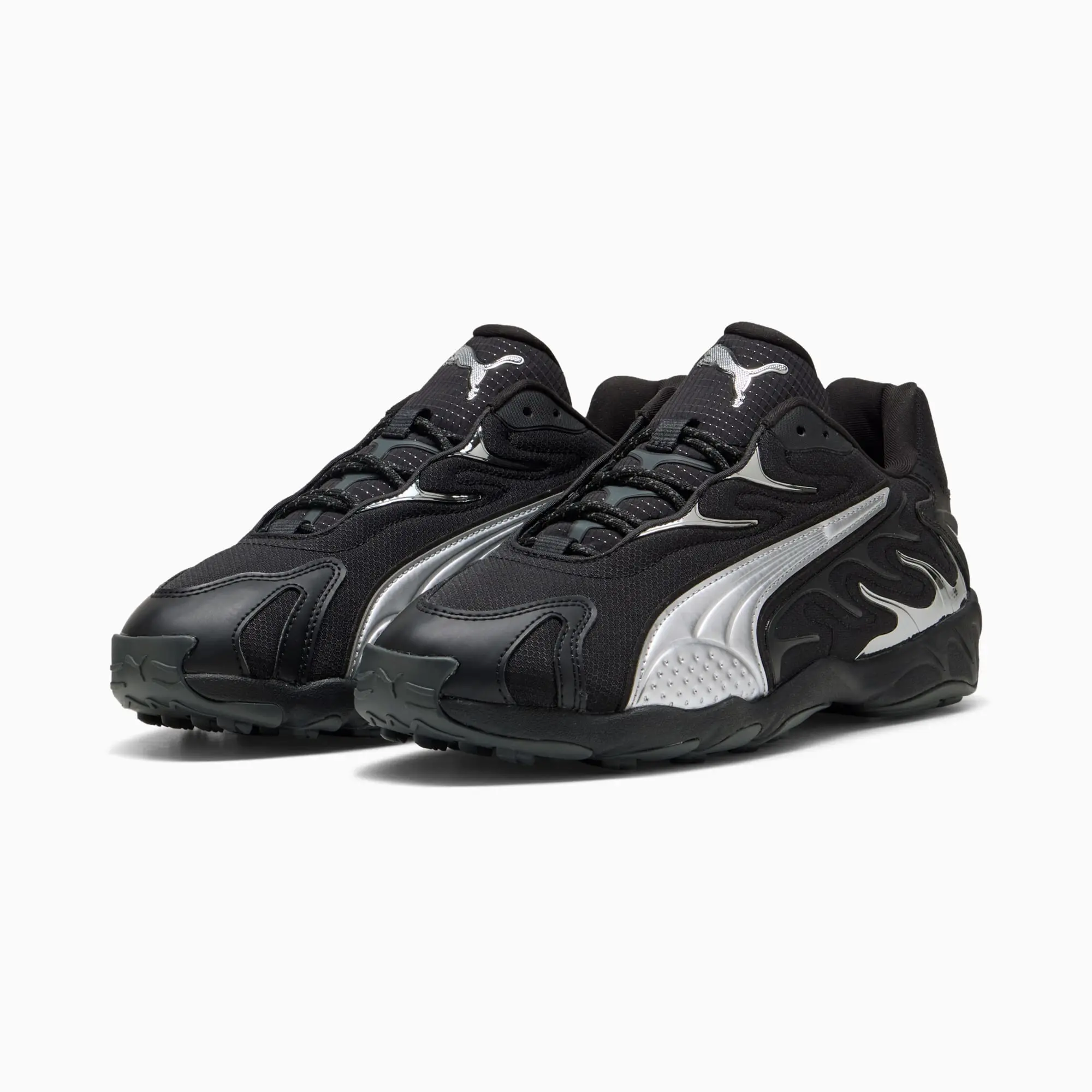 PUMA Inhale Smile Sneakers Unisex, Black/Silver, size 10