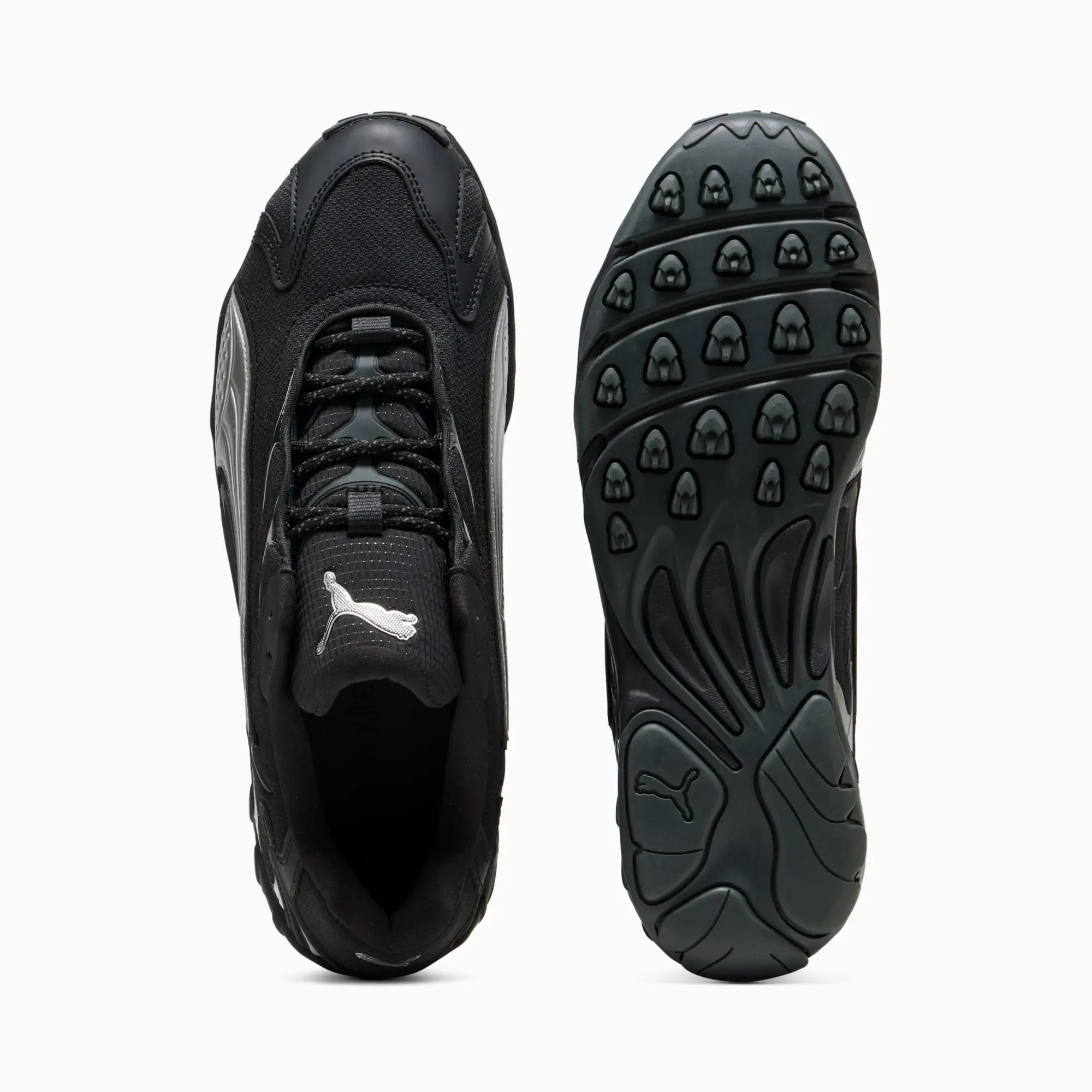 PUMA Inhale Smile Sneakers Unisex, Black/Silver, size 10