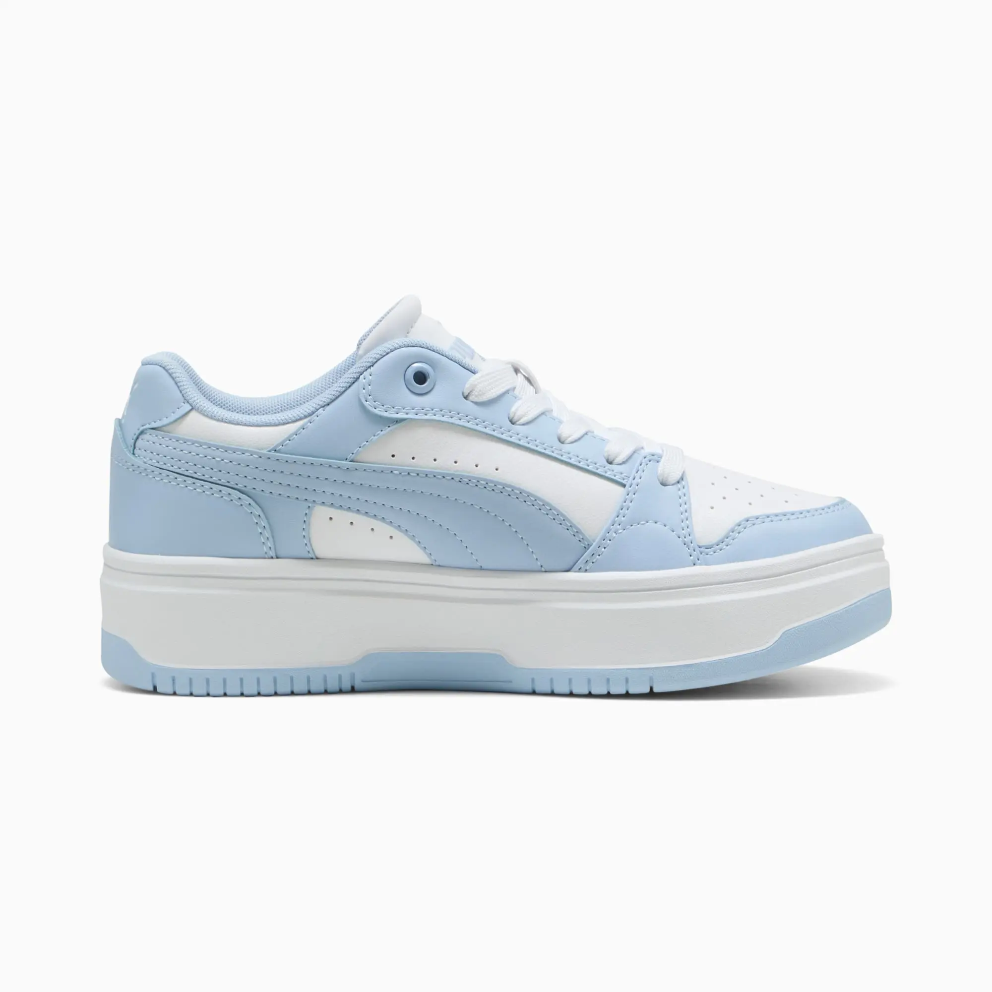 PUMA Rebound Femme Low Sneakers Women, White/Haute Tropic, size 3