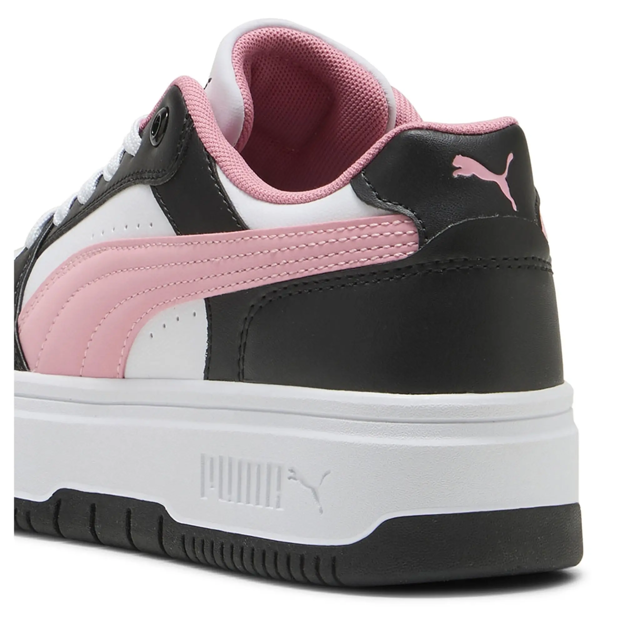 PUMA Rebound Femme Low Sneakers Women, White/Pinkscape/Black, size 3