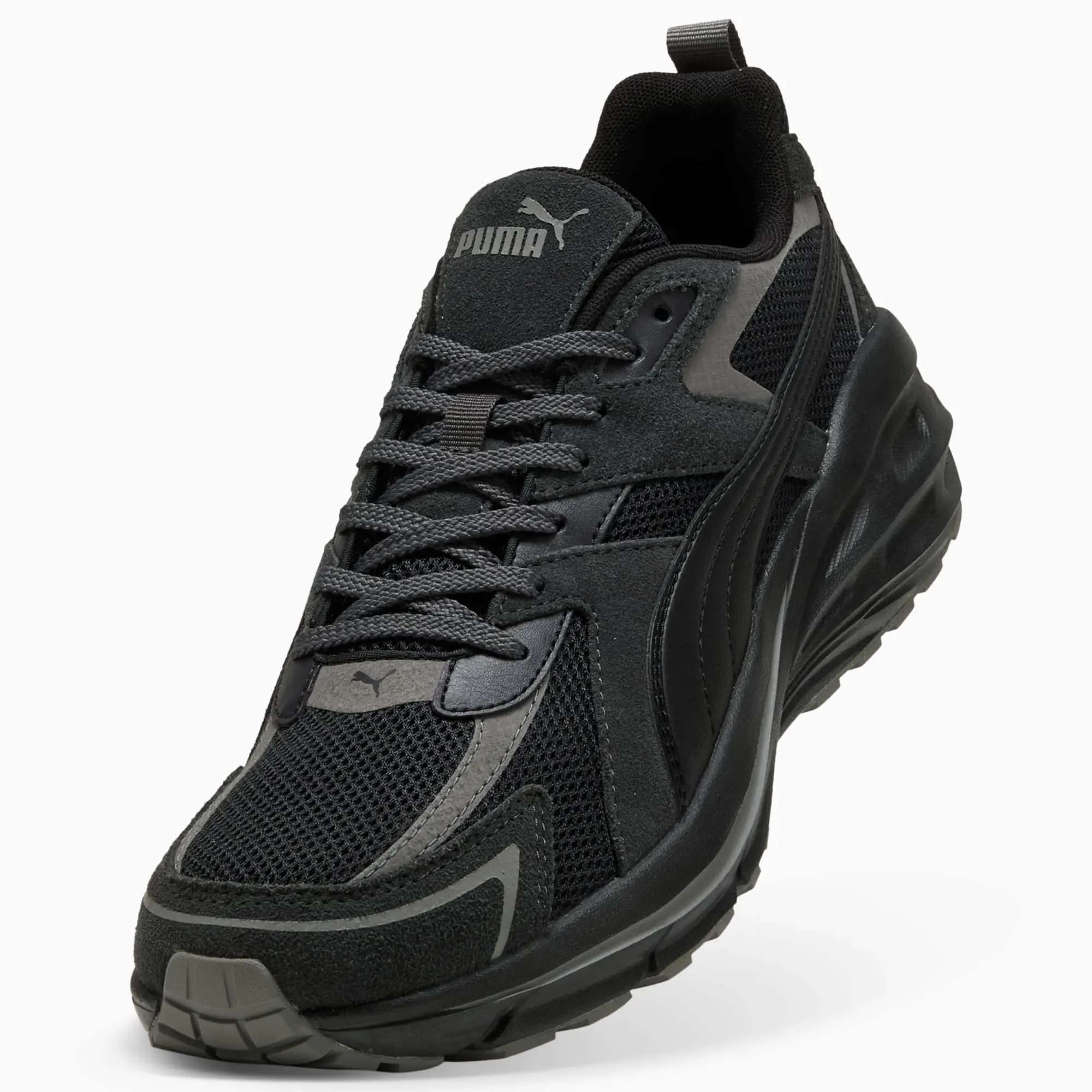 PUMA Hypnotic Sneakers Unisex, Black/Flat Dark Grey, size 10