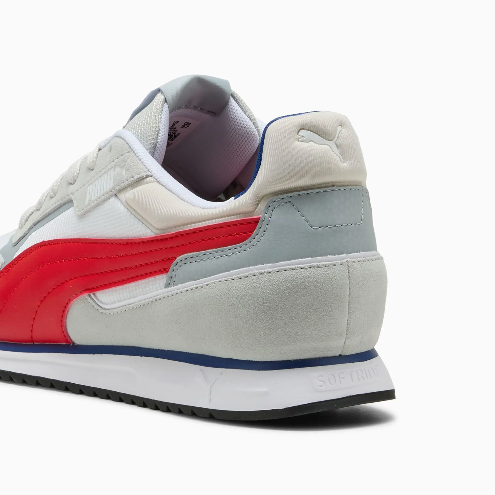 PUMA Softride ST Miler Unisex, Cool Light Grey/For All Time Red/White, size 10