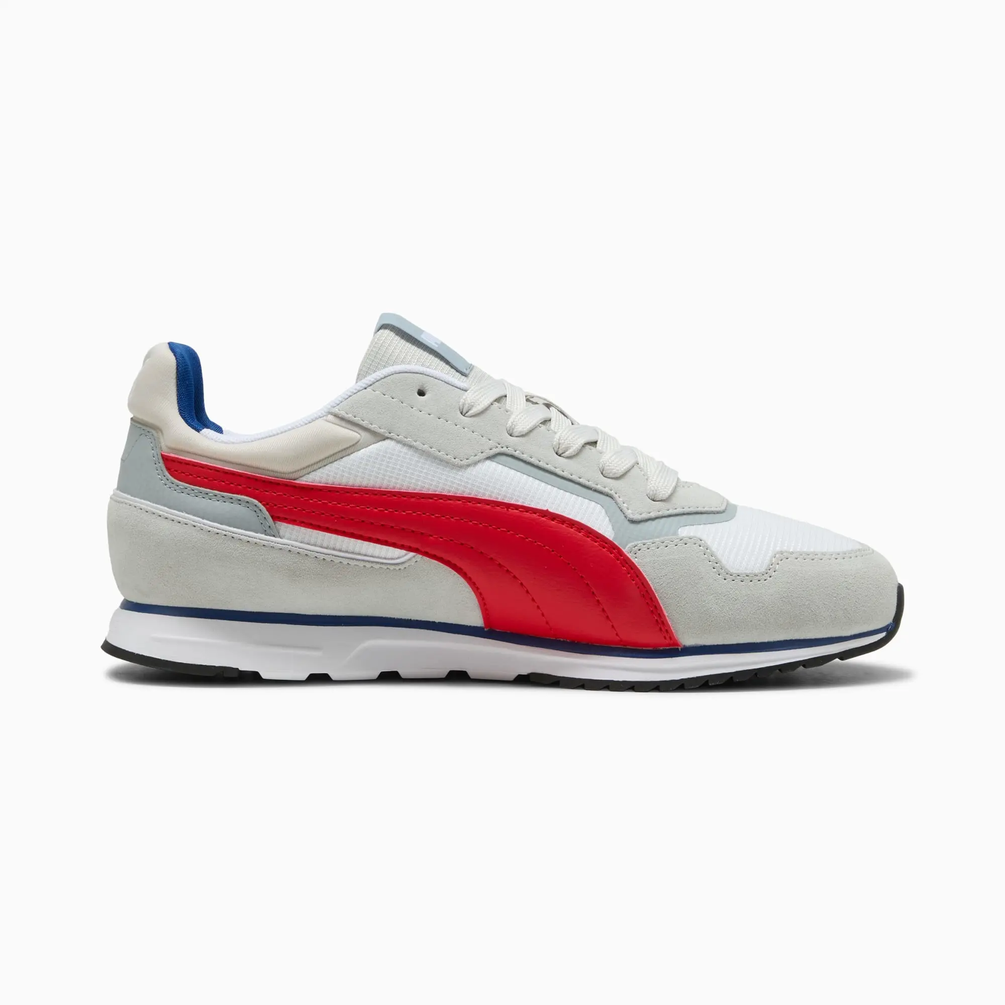 PUMA Softride ST Miler Unisex, Cool Light Grey/For All Time Red/White, size 10
