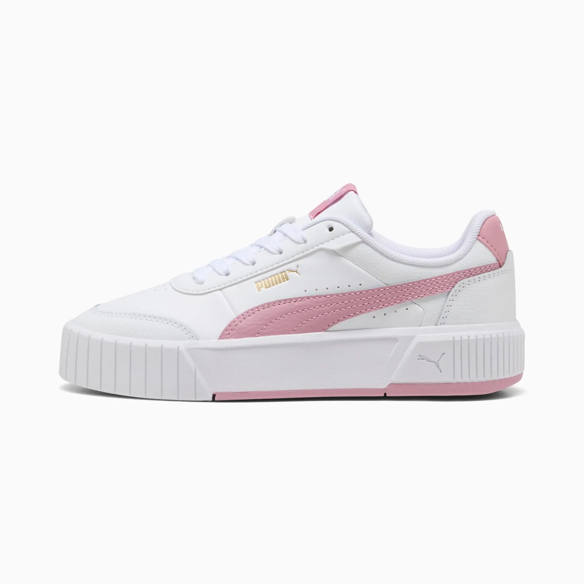 PUMA Carina Mia Sneakers Women, White/Poised Pink, size 3