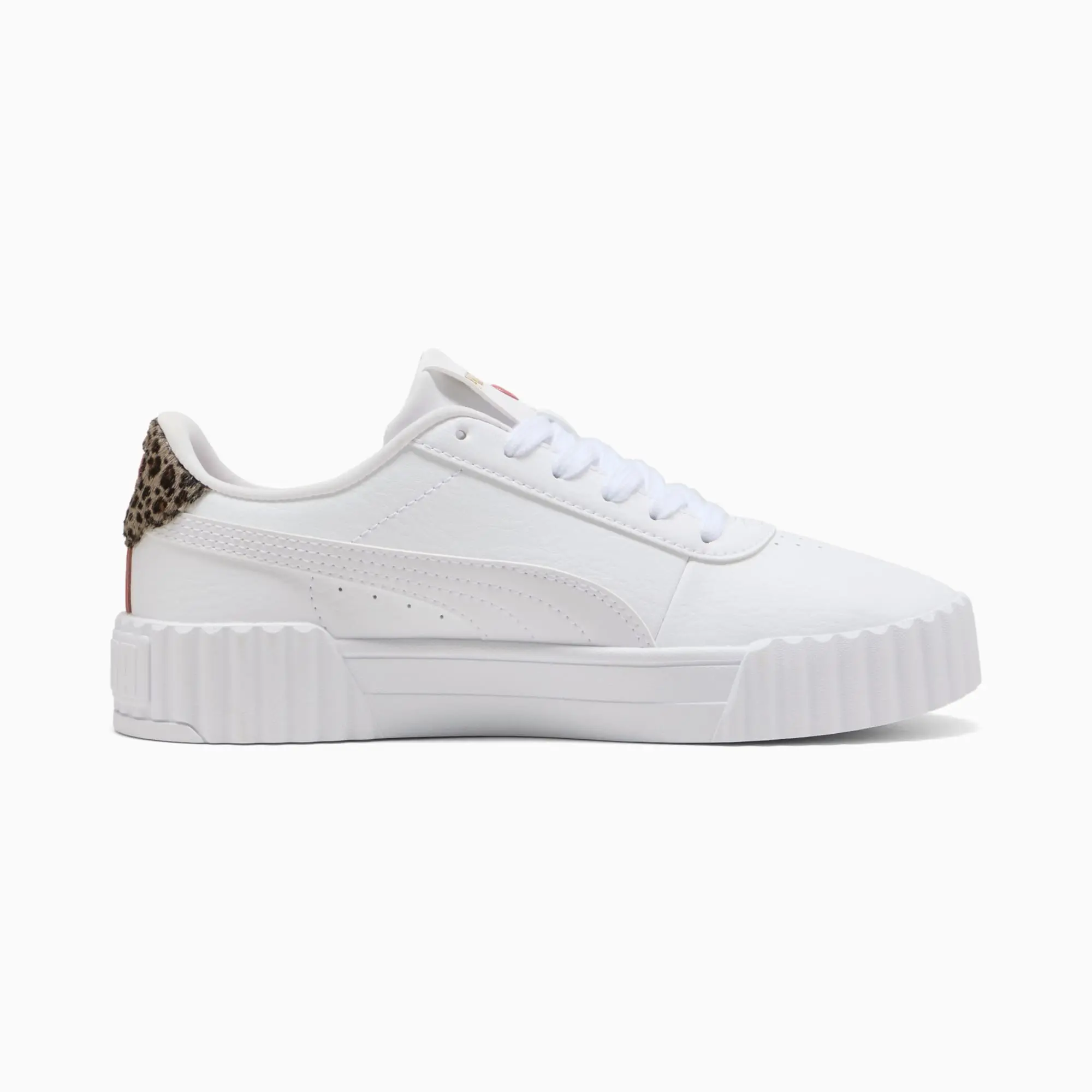 PUMA Carina 3.0 Animal Flair Sneakers Women, White/Gold, size 3