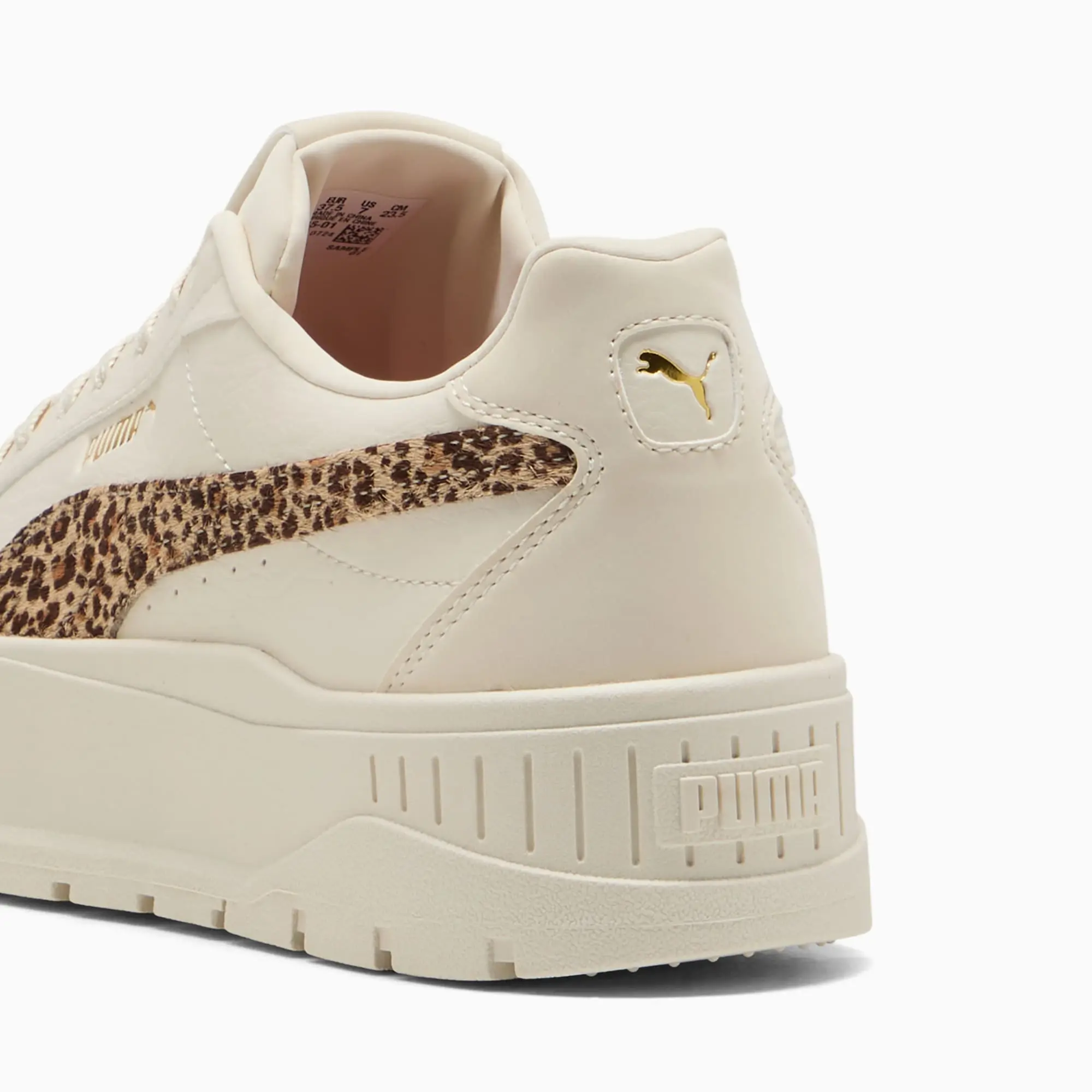 PUMA Karmen II Animal Flair Sneakers Women, Alpine Snow/Toasted Almond, size 3