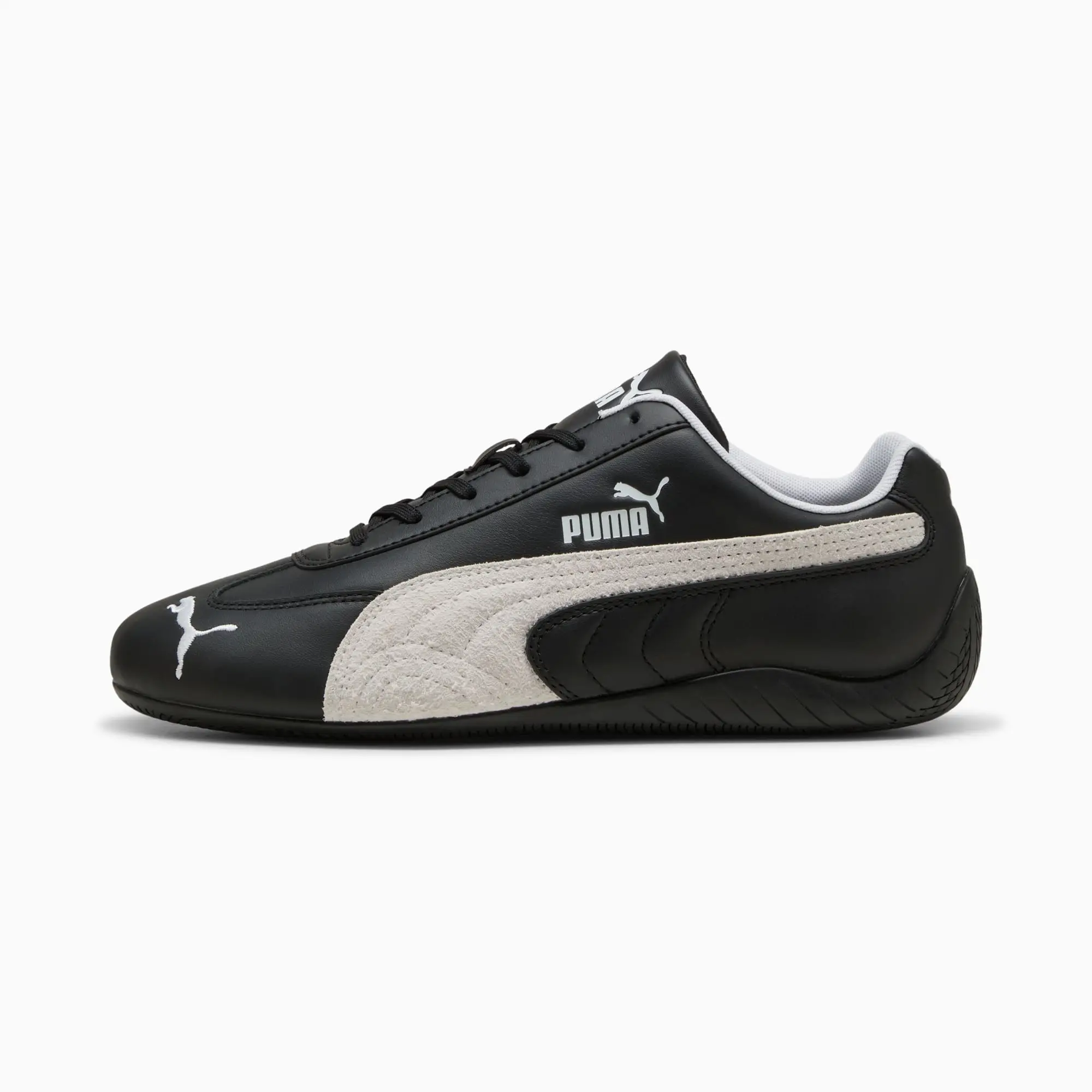 PUMA SpeedCat Leather Sneakers Unisex, Black/White, size 10