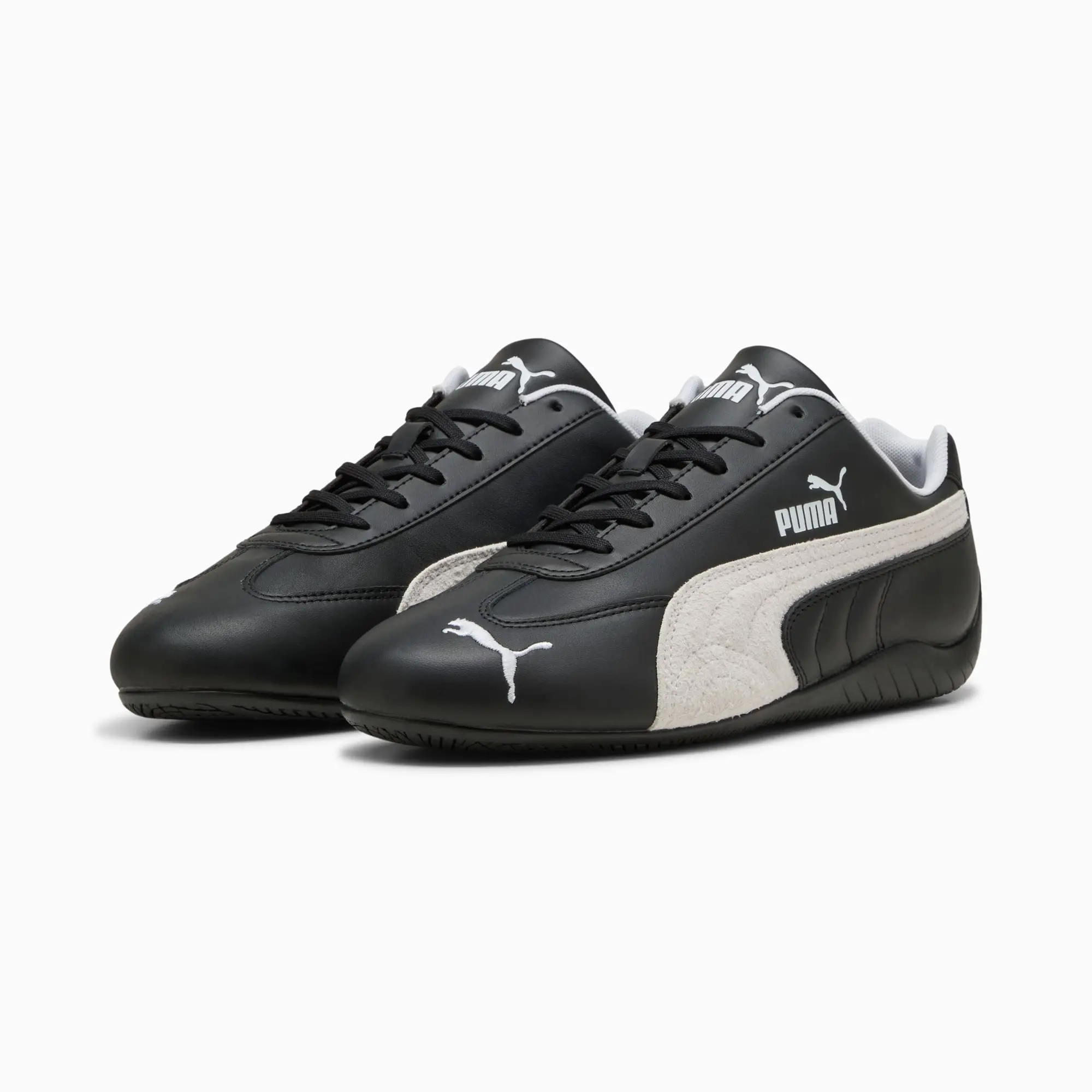 PUMA SpeedCat Leather Sneakers Unisex, Black/White, size 10