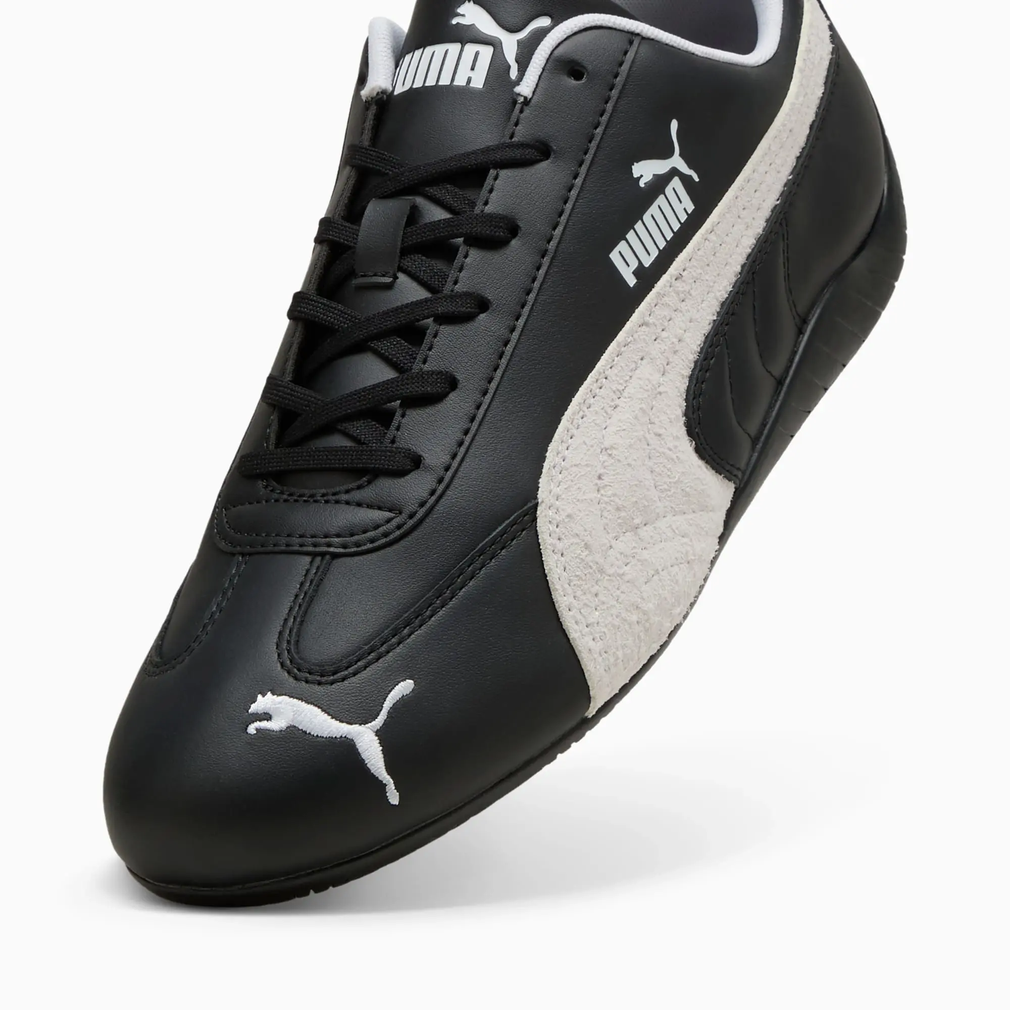 PUMA SpeedCat Leather Sneakers Unisex, Black/White, size 10