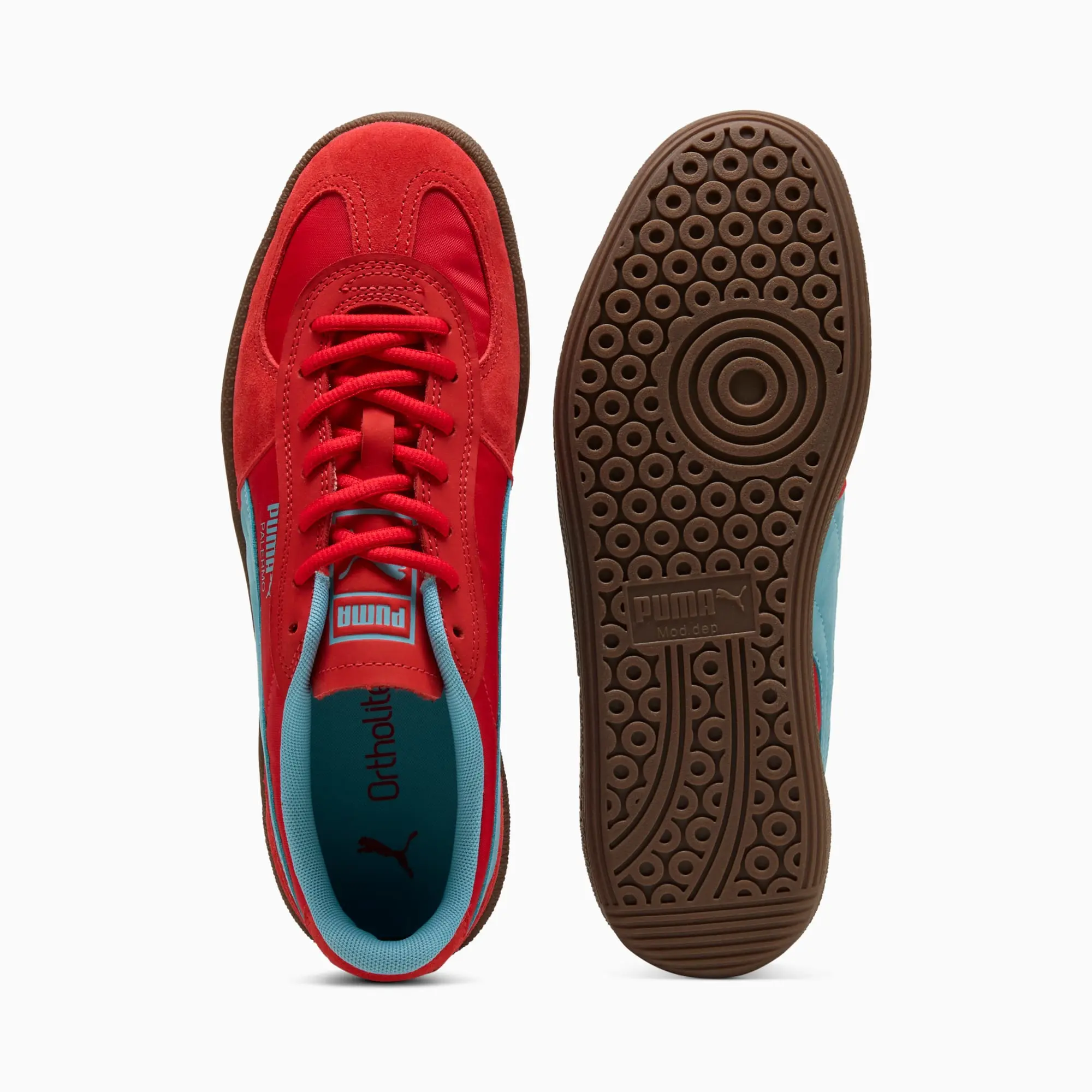 PUMA Palermo Pop Sneakers Unisex, For All Time Red/Aqua, size 10