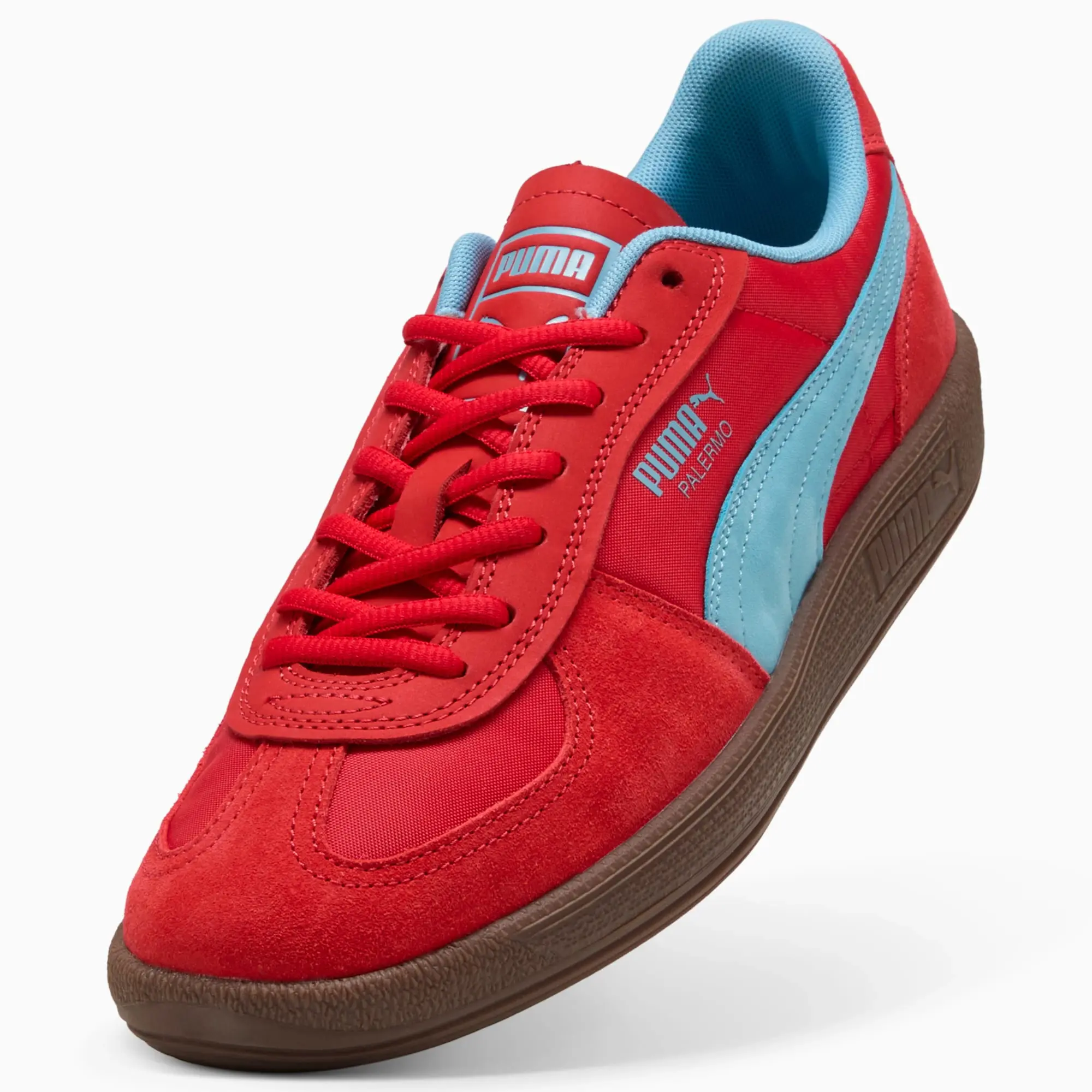PUMA Palermo Pop Sneakers Unisex, For All Time Red/Aqua, size 10