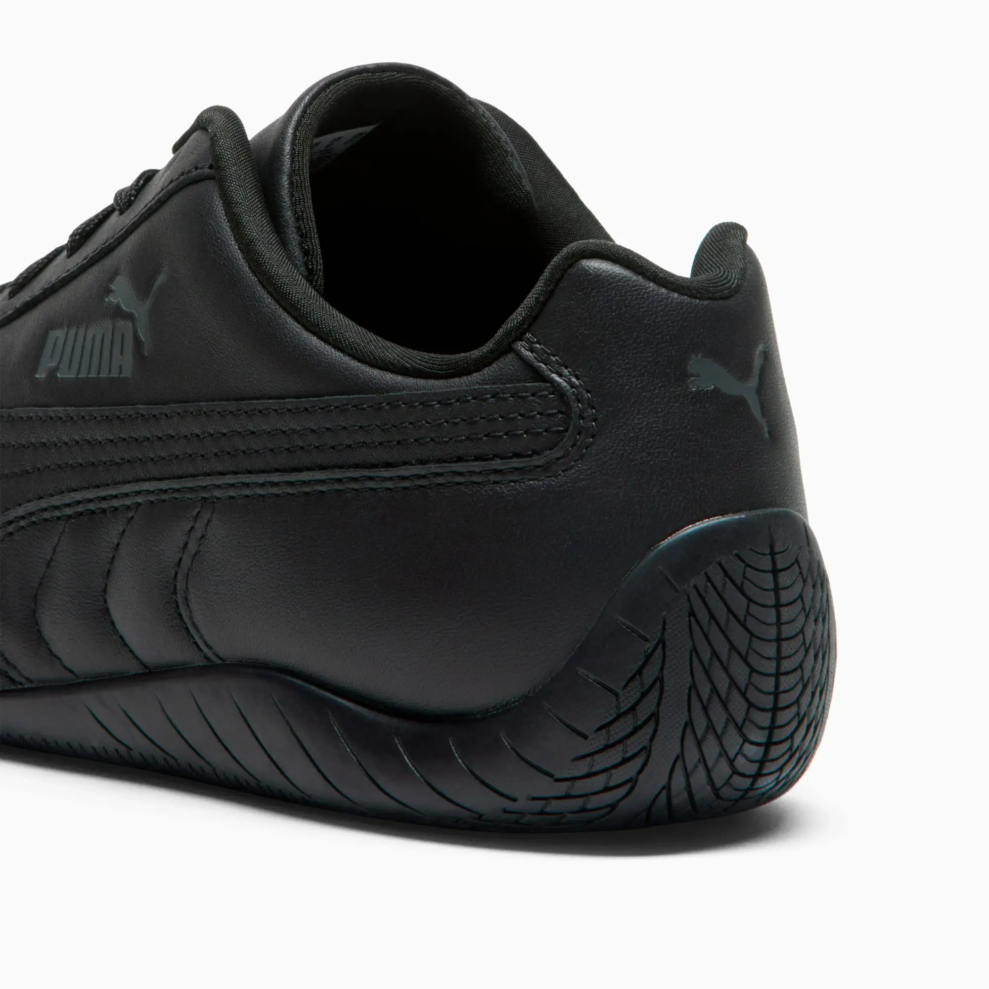 PUMA SpeedCat Full Leather Sneakers Unisex, Black/Shadow Grey, size 10