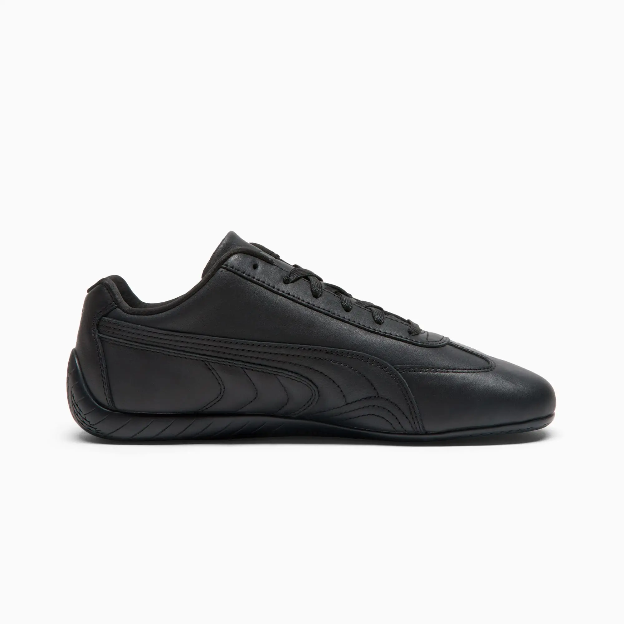 PUMA SpeedCat Full Leather Sneakers Unisex, Black/Shadow Grey, size 10