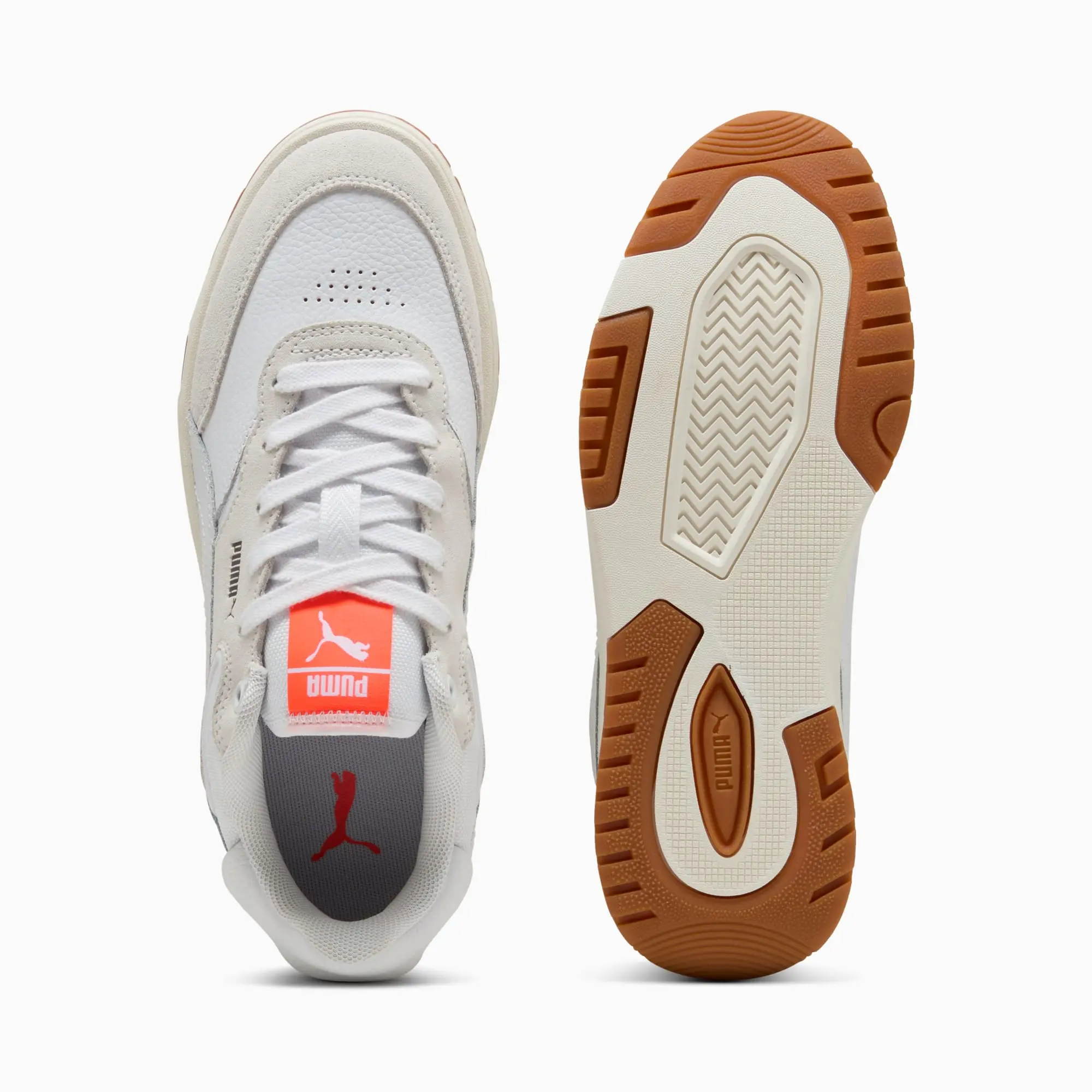 PUMA Cali Sylva Vintage Sneakers Women, White/Warm White, size 3