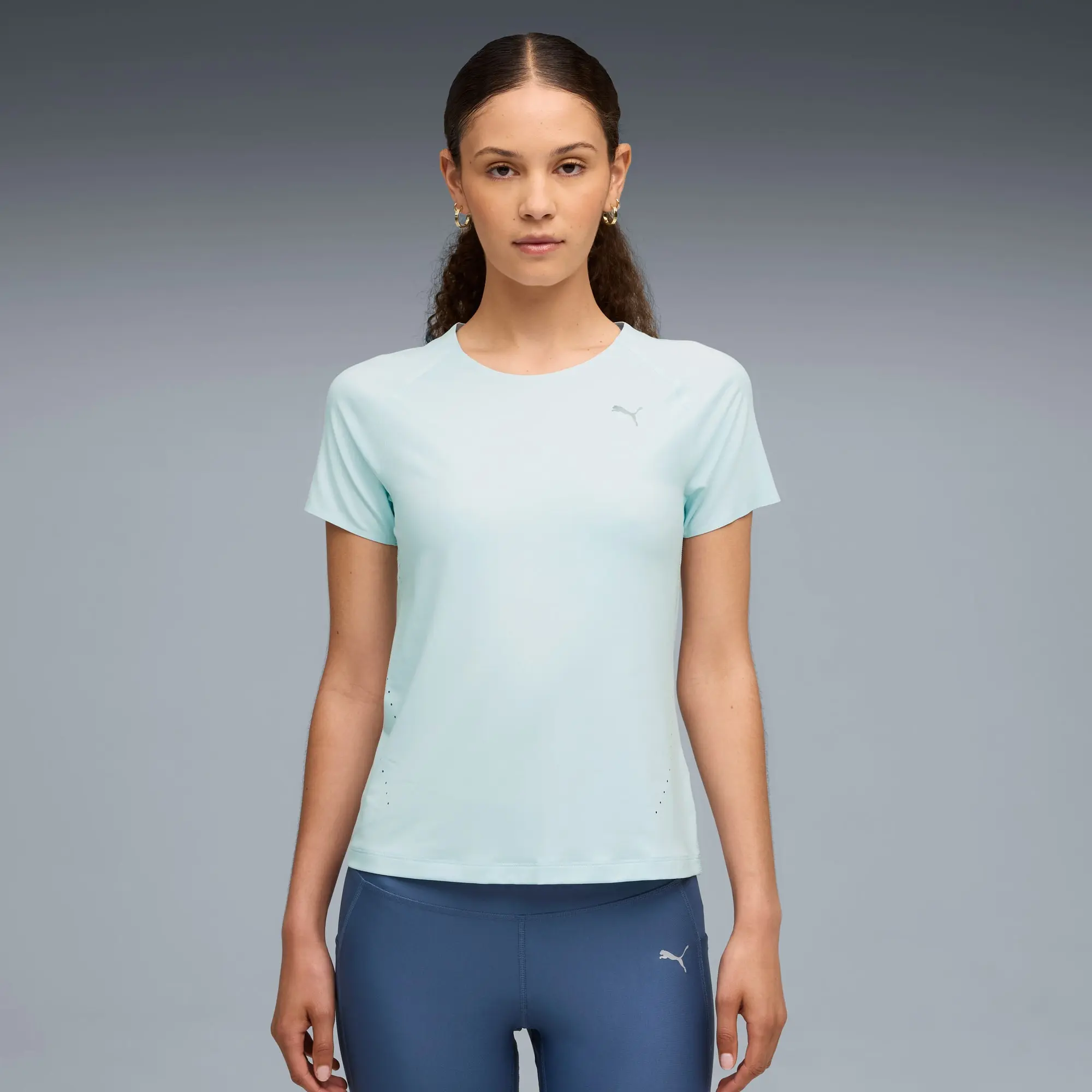 PUMA Run Cloudspun Tee Women, Sea Glass, size 3XL