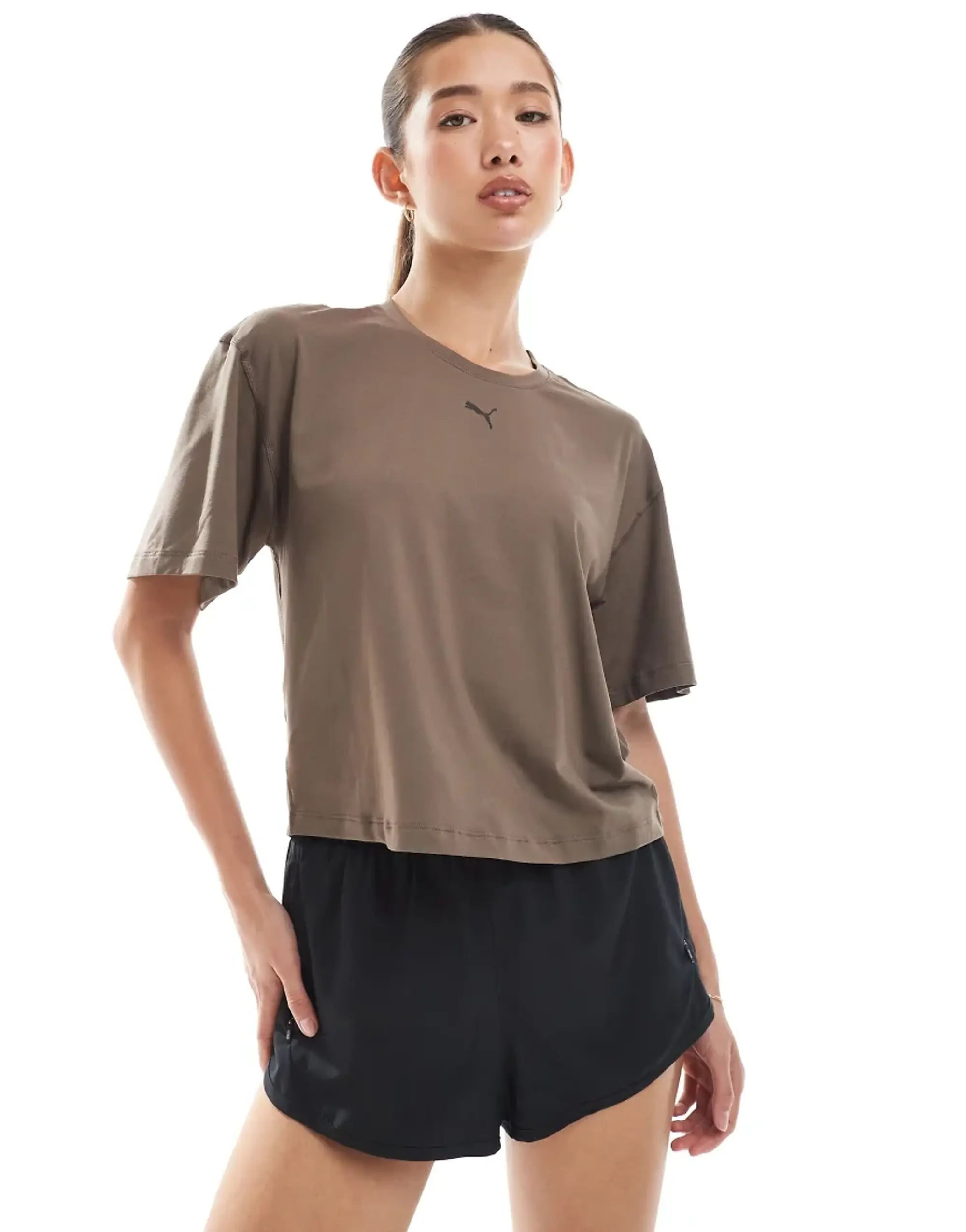 PUMA Cloudspun Relaxed Tee Women, Flat Bronze, size 3XL