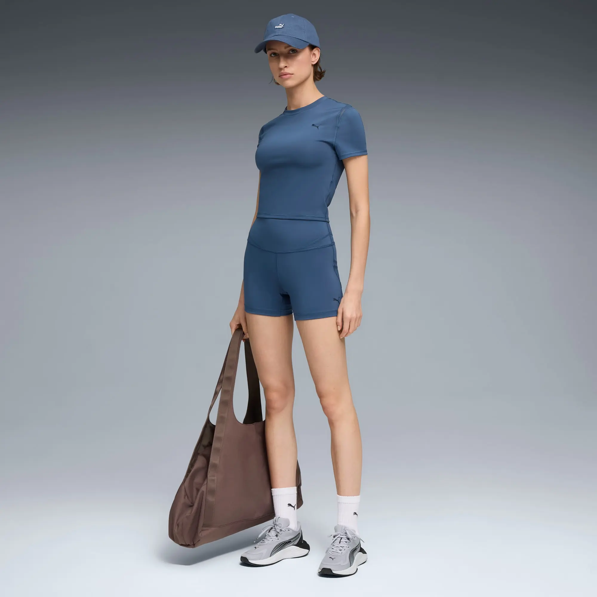 PUMA Shape Baby Training Tee Women, Dark Indigo, size Large