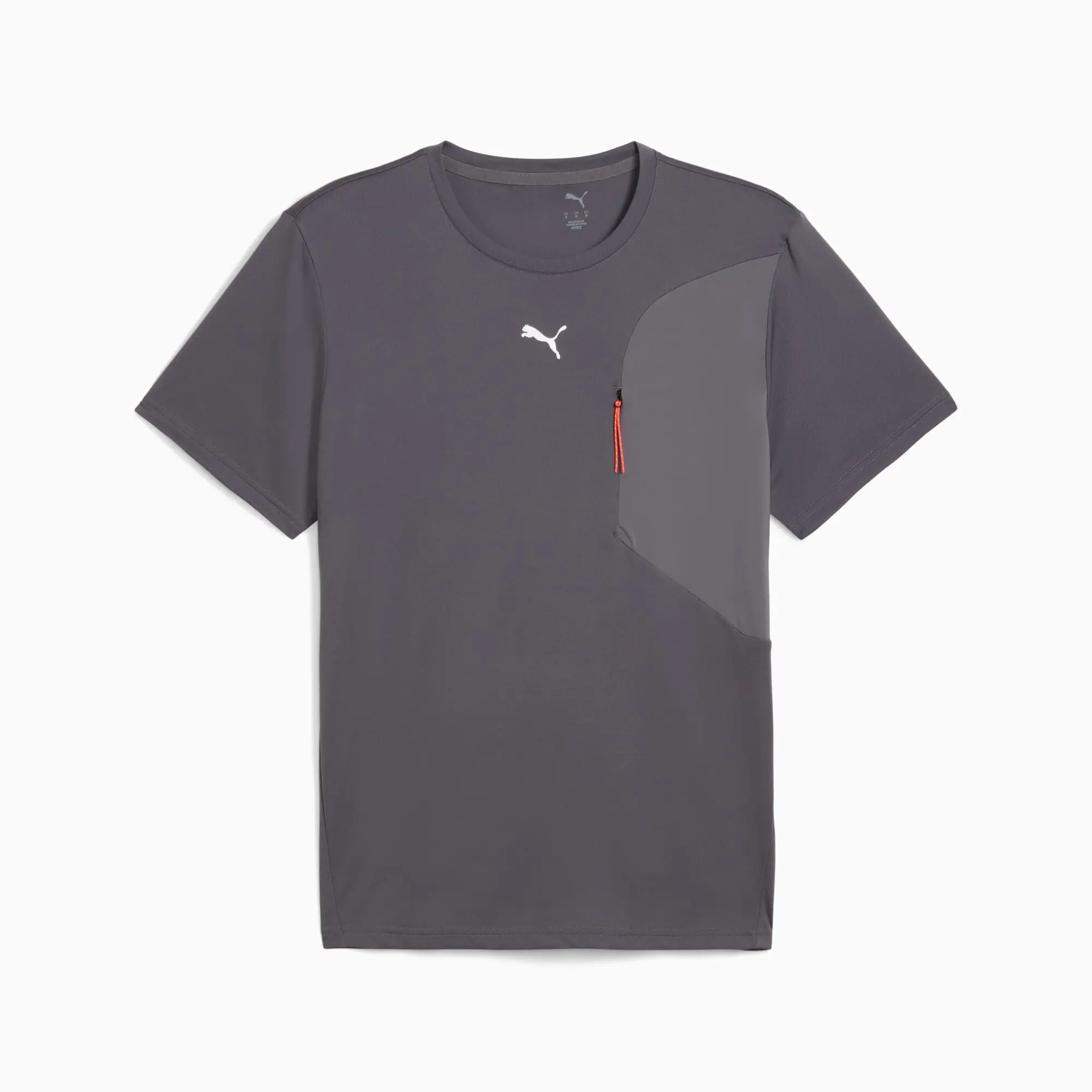 PUMA Flex Jacquard Training Pocket T-Shirt Men, Cool Dark Grey, size 3XL