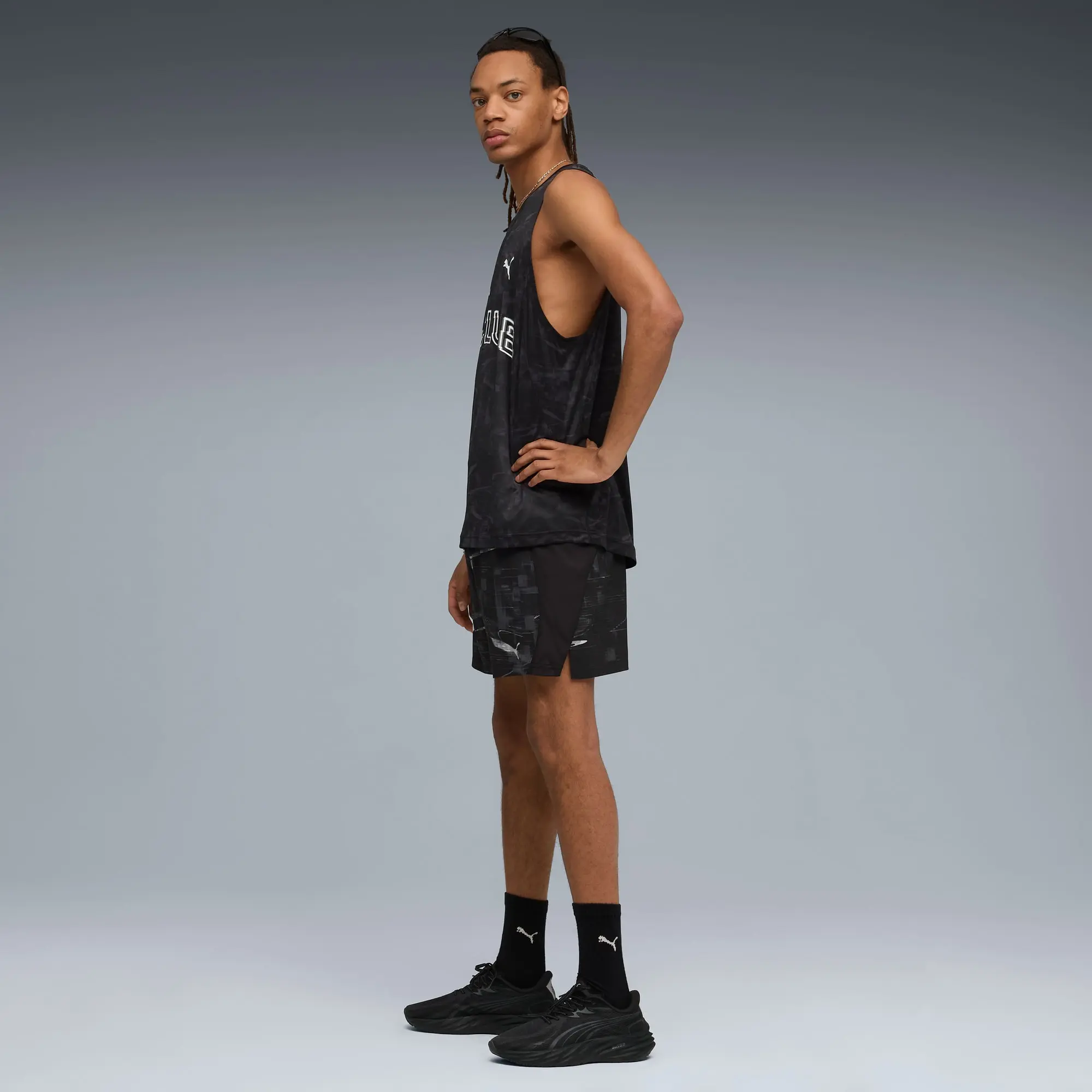 PUMA Run Club Graphic Tank Men, Black, size 3XL