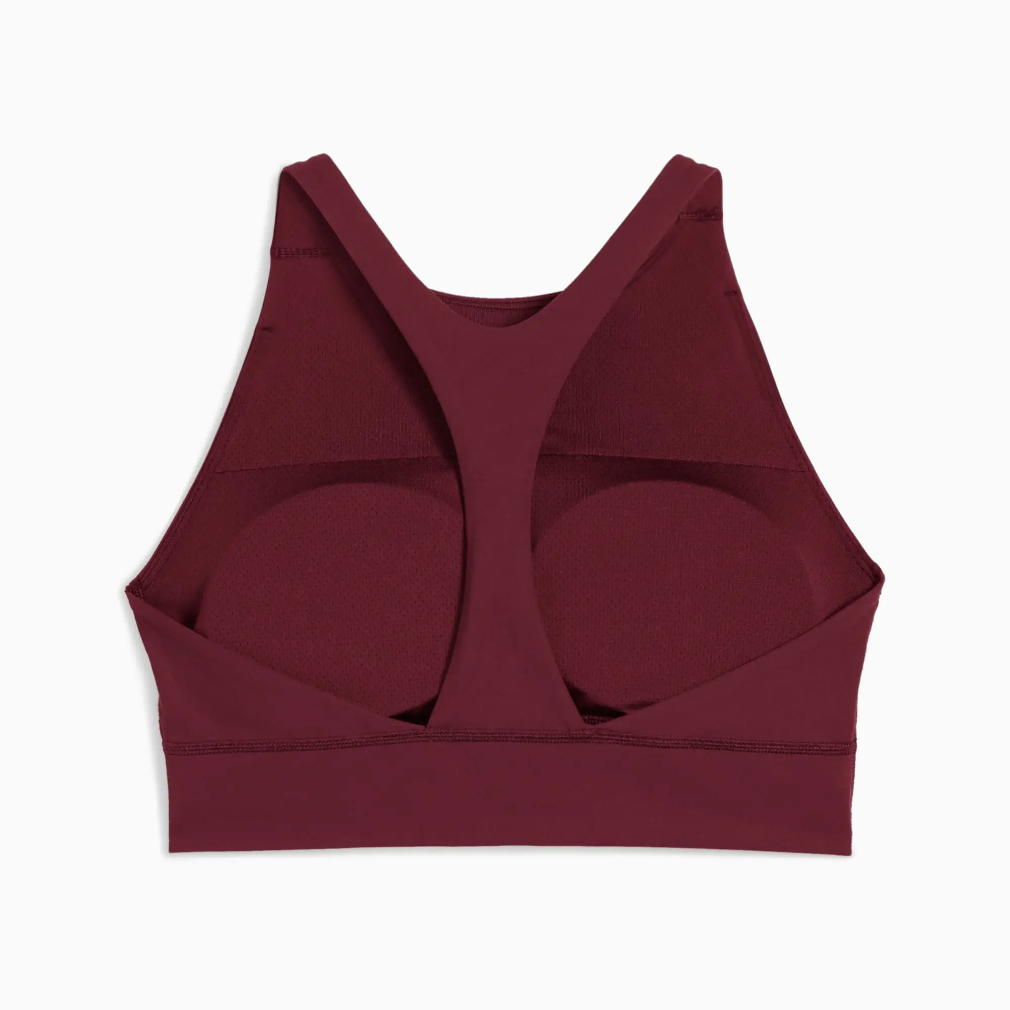 PUMA Shapeluxe High Neck Bra Women, Ruby Shimmer, size Large