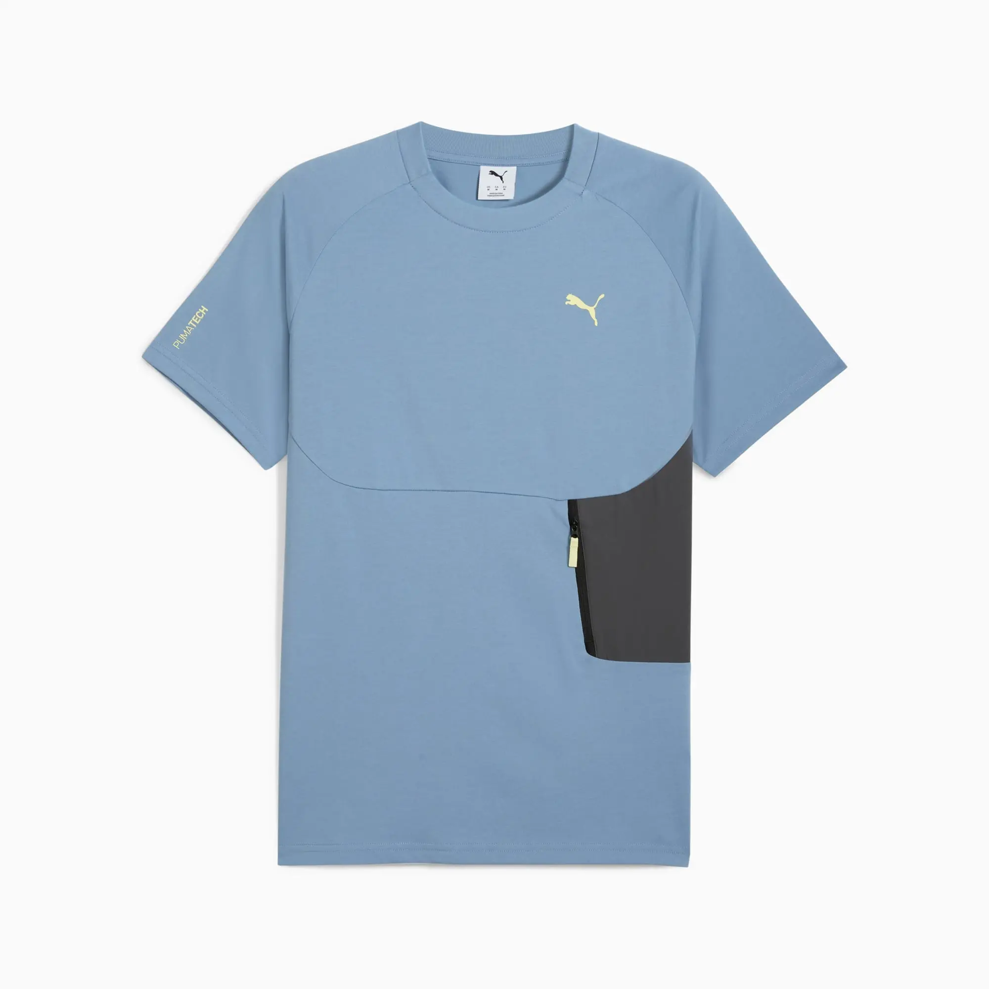 PUMAtech Pocket T-Shirt Men, Cool Blue/Dusky Grey, size Large
