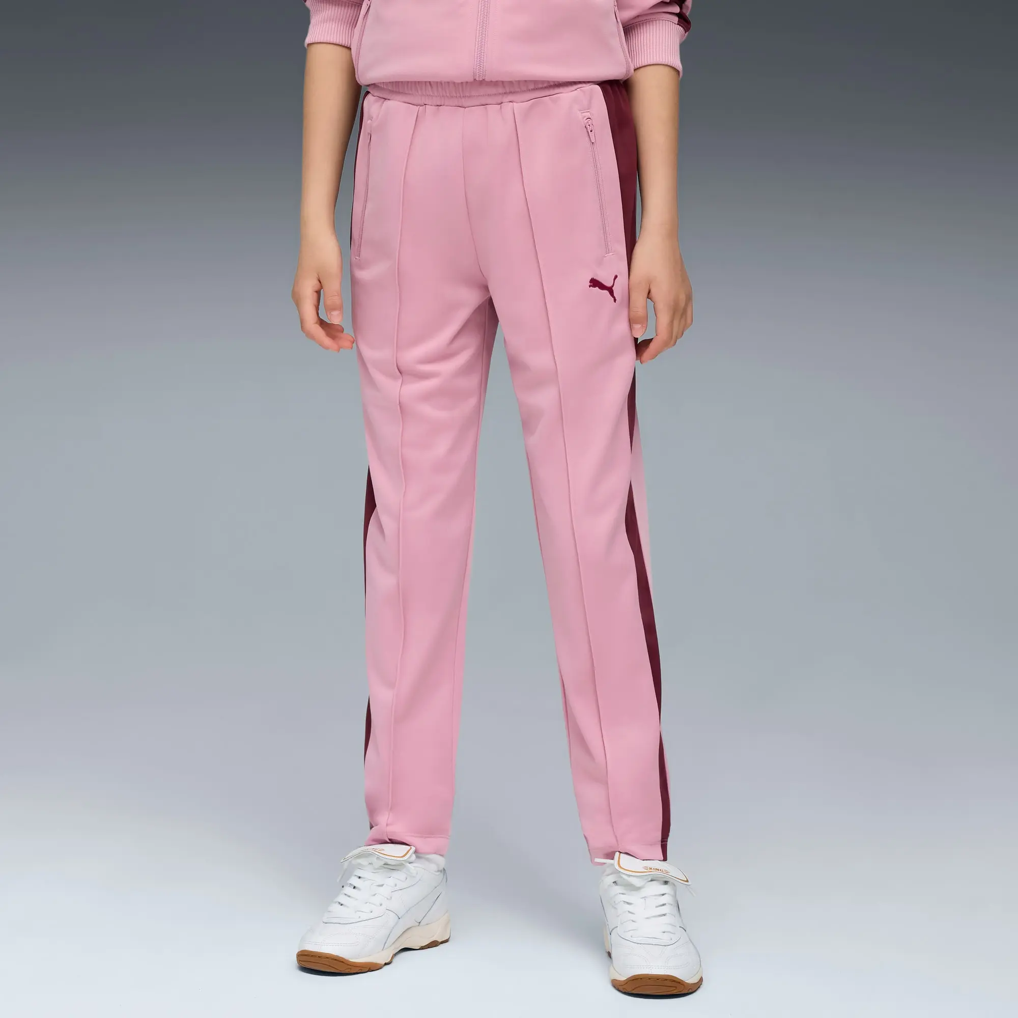PUMA T7 Always On Slim Track Pants Youth, Poised Pink, size 11-12 Youth