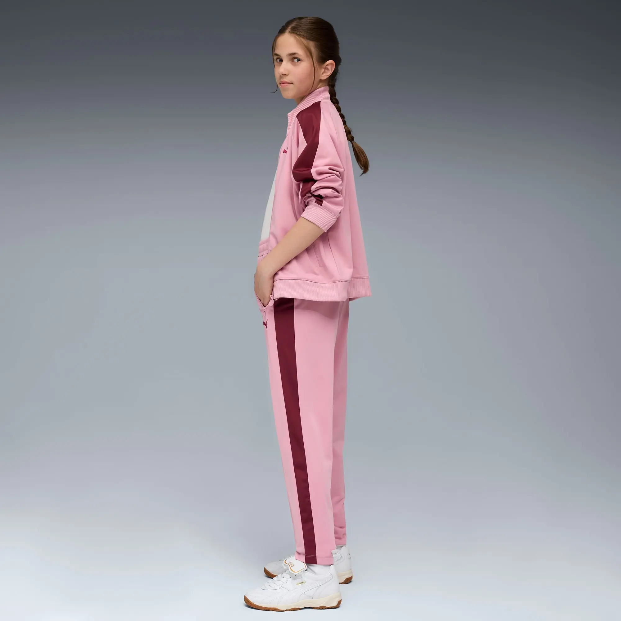 PUMA T7 Always On Slim Track Pants Youth, Poised Pink, size 11-12 Youth