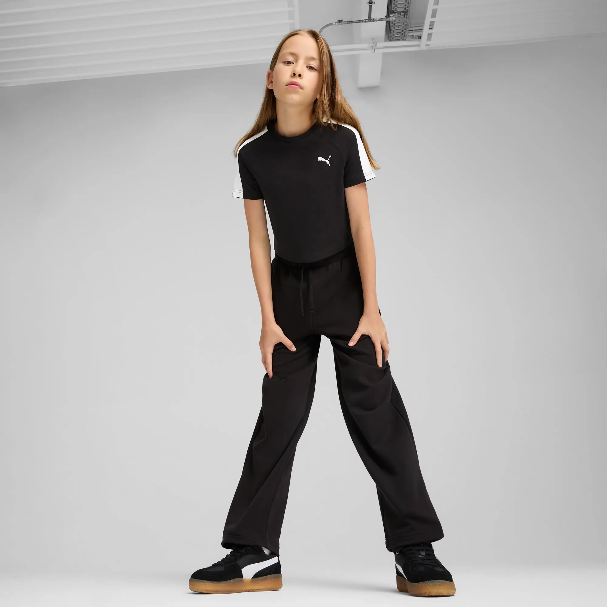 PUMA T7 Baby T-Shirt Youth, Black, size 11-12 Youth