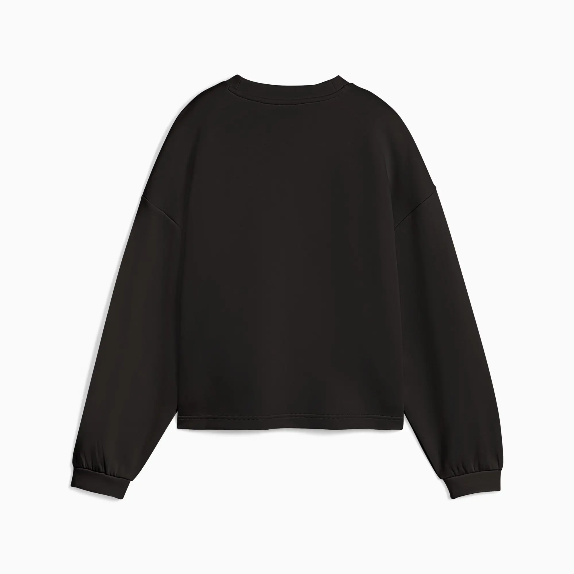 PUMA Wardrobe Essentials Oversized Crew Shirt Women, Black, size Large