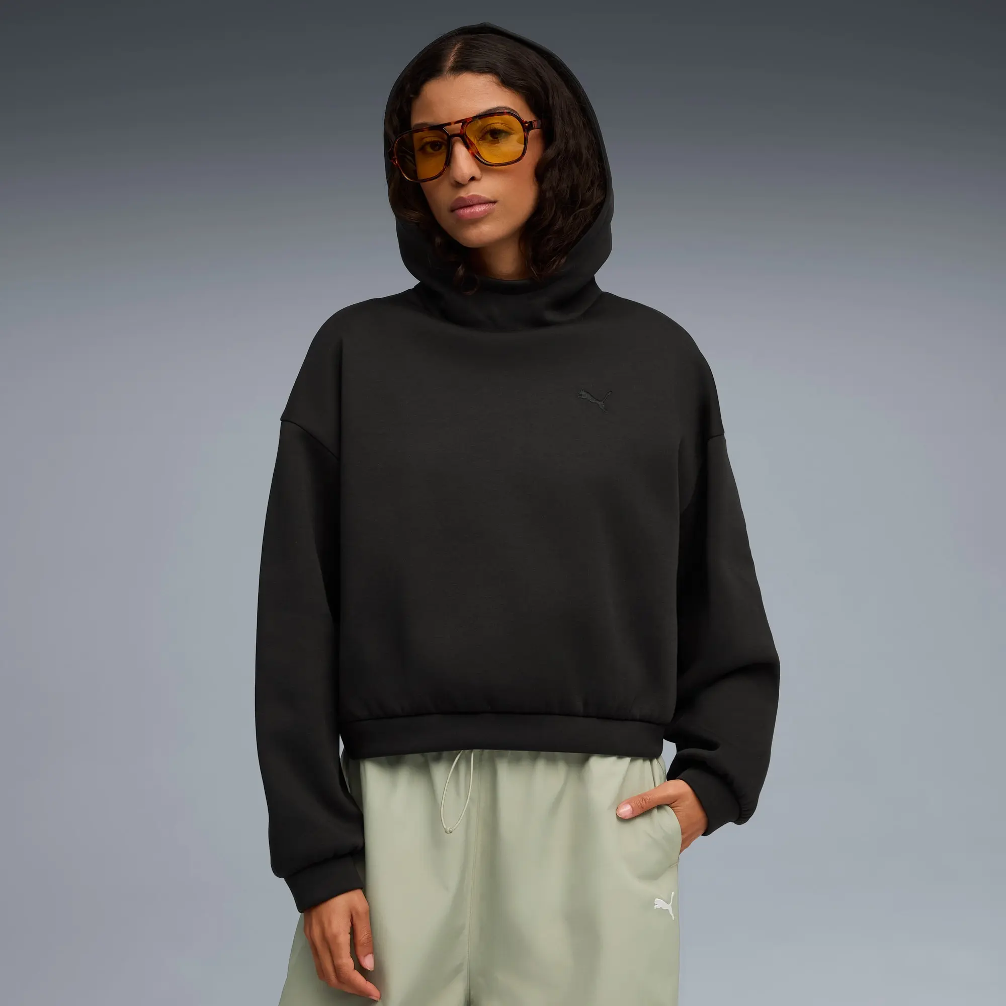 PUMA Wardrobe Essentials Oversized Hoodie Women, Black, size Large