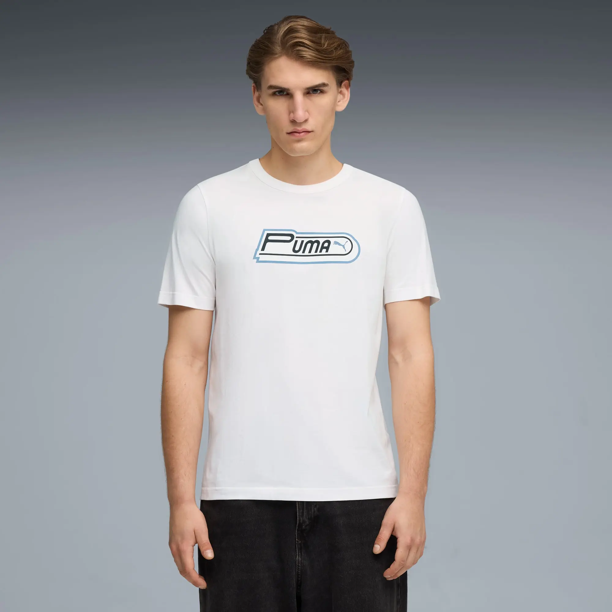 Future.PUMA.Archive Graphic Tee Shirt Unisex, White/Black, size Large