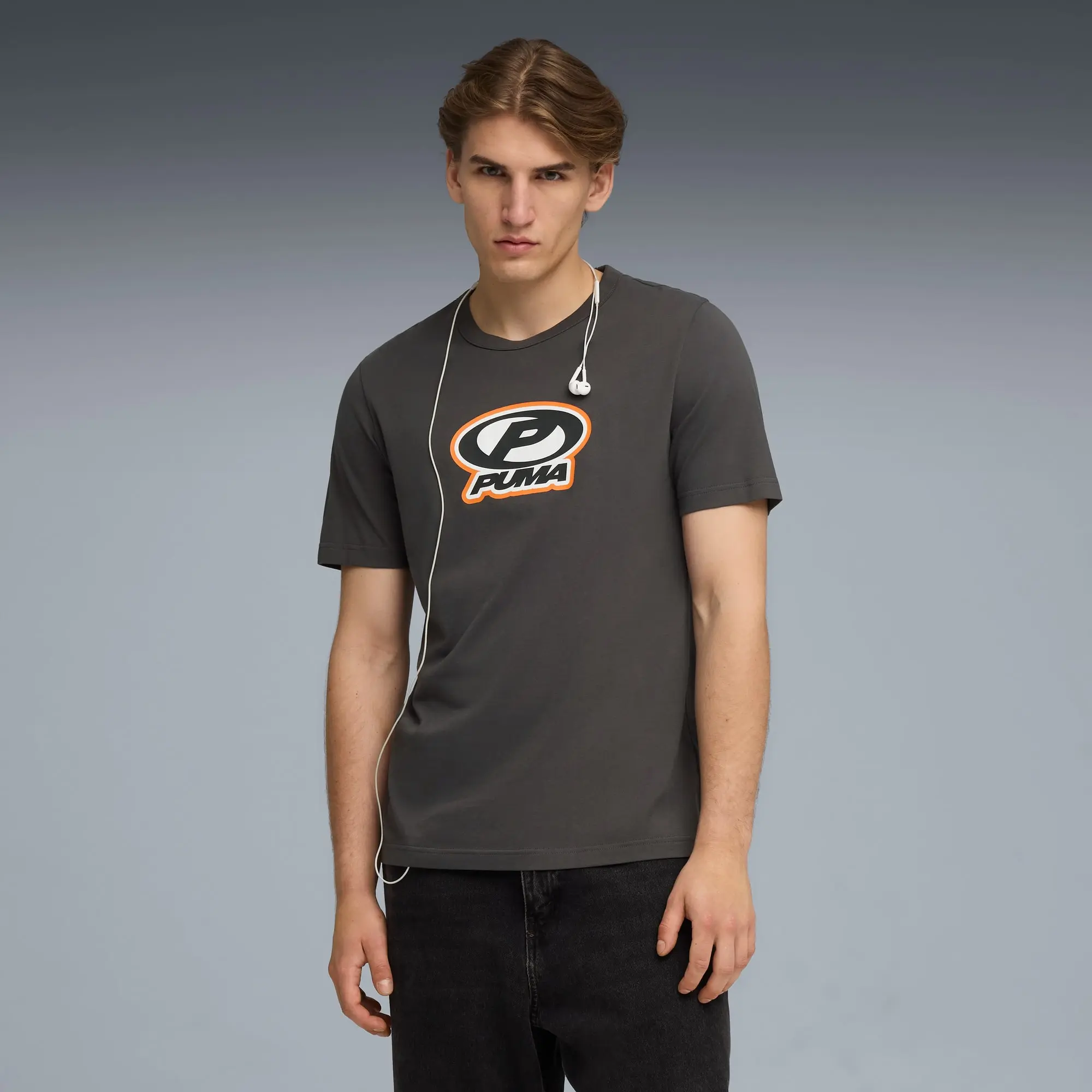 Future.PUMA.Archive Graphic Tee Shirt Unisex, Dusky Grey, size Large