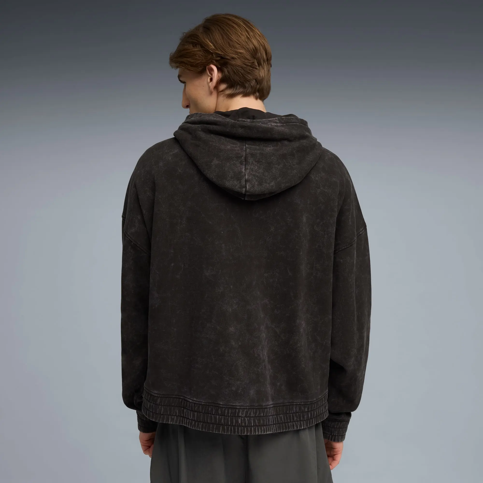 Future.PUMA.Archive Boxy Washed Hoodie Unisex, Black, size Large