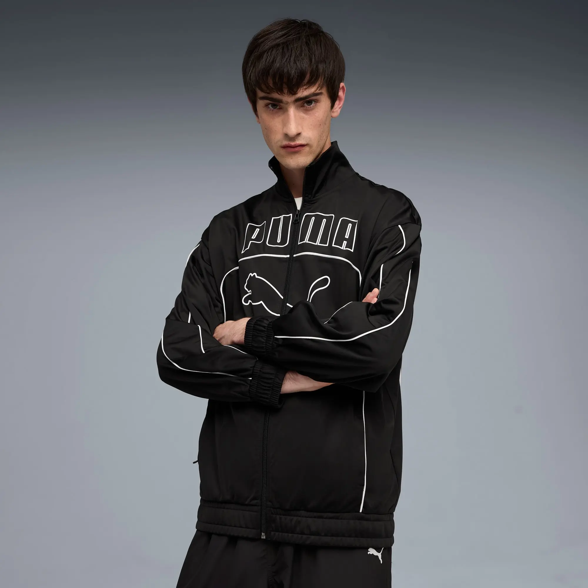 Future.PUMA.Archive Relaxed Track Jacket Unisex, Black, size Large