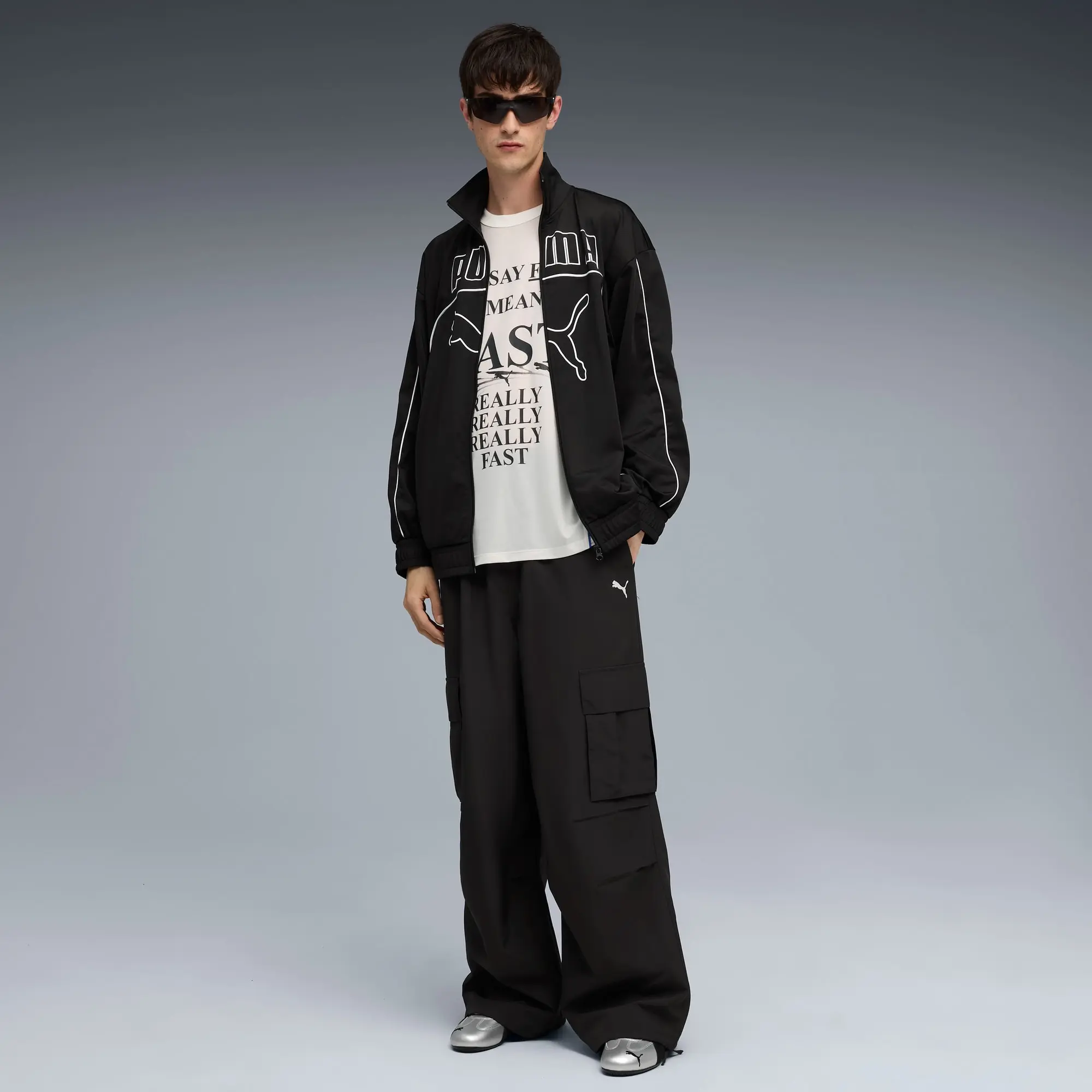 Future.PUMA.Archive Relaxed Track Jacket Unisex, Black, size Large