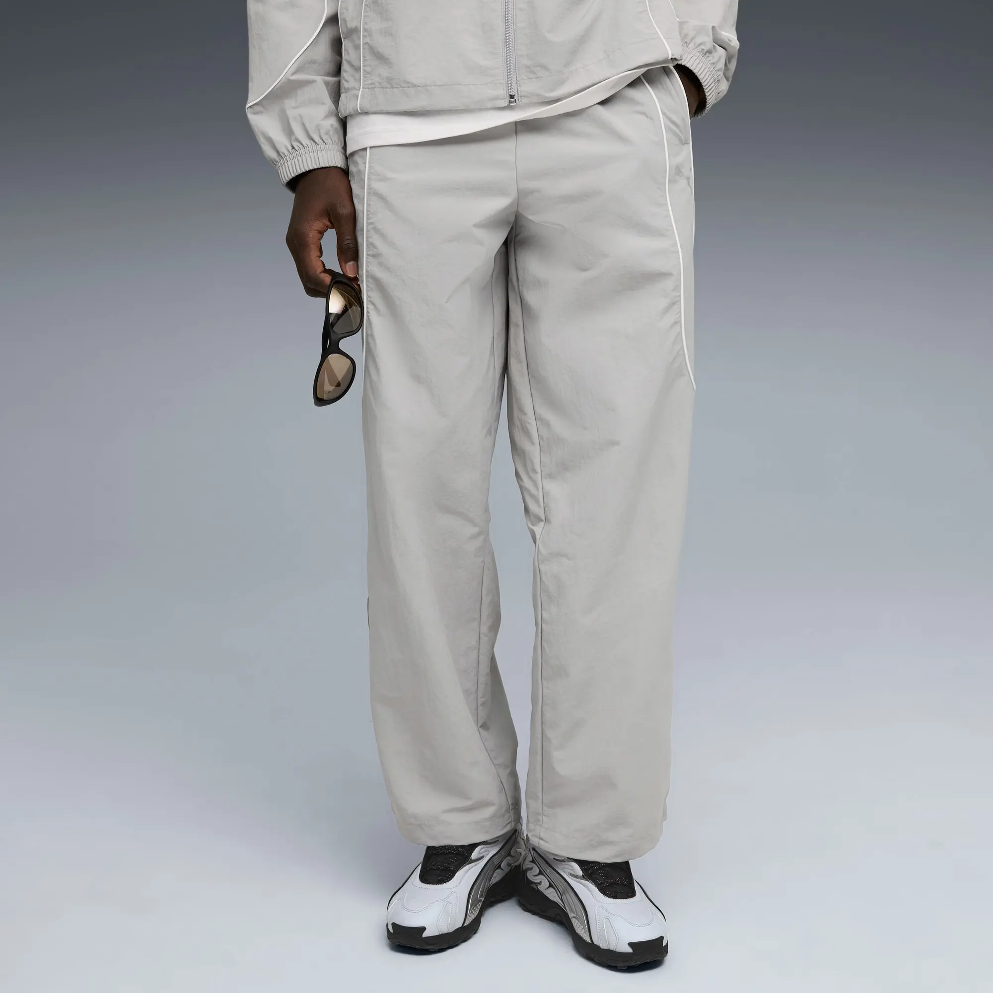 PUMAtech Relaxed Track Pants Men, Grey Echo/White, size Large