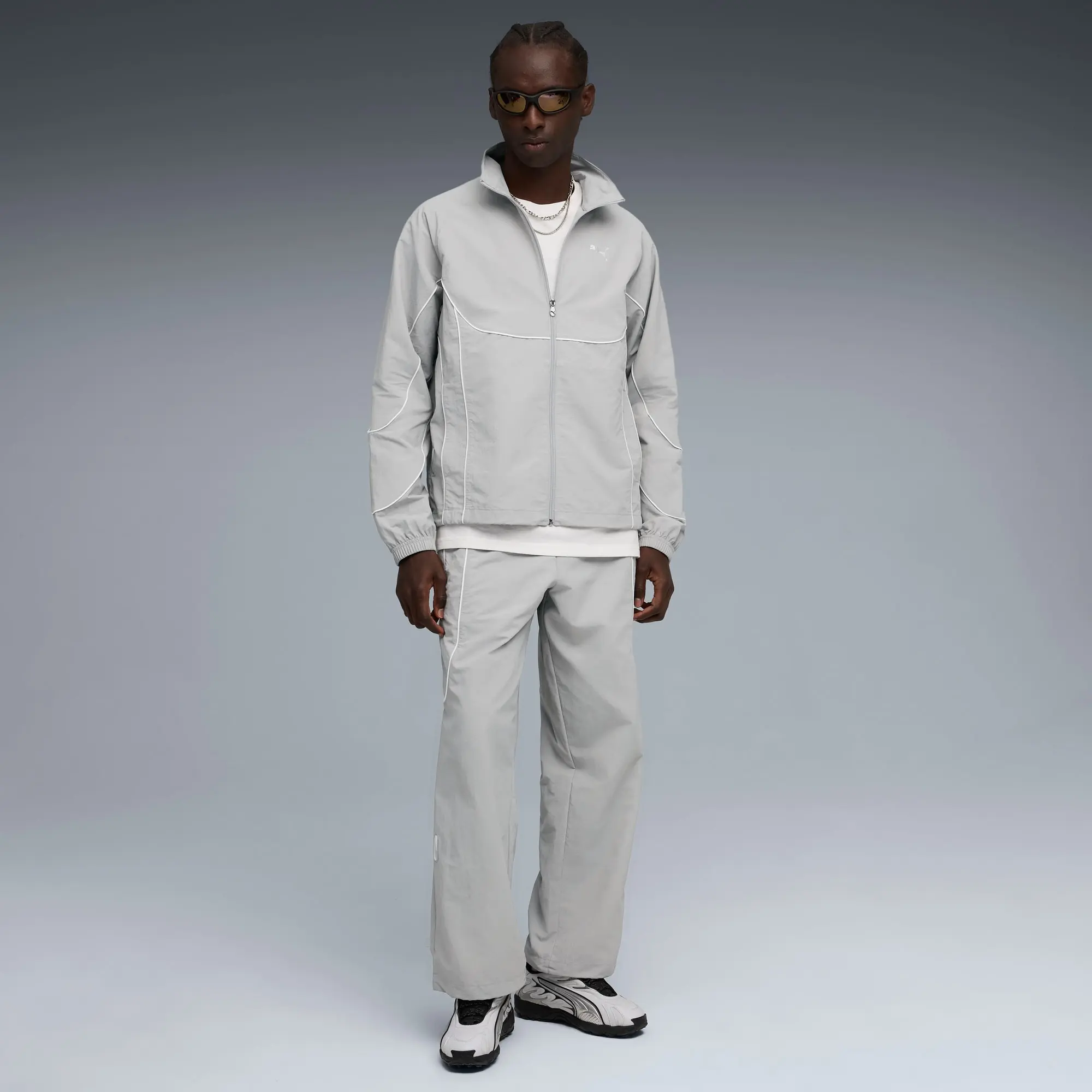 PUMAtech Relaxed Track Pants Men, Grey Echo/White, size Large
