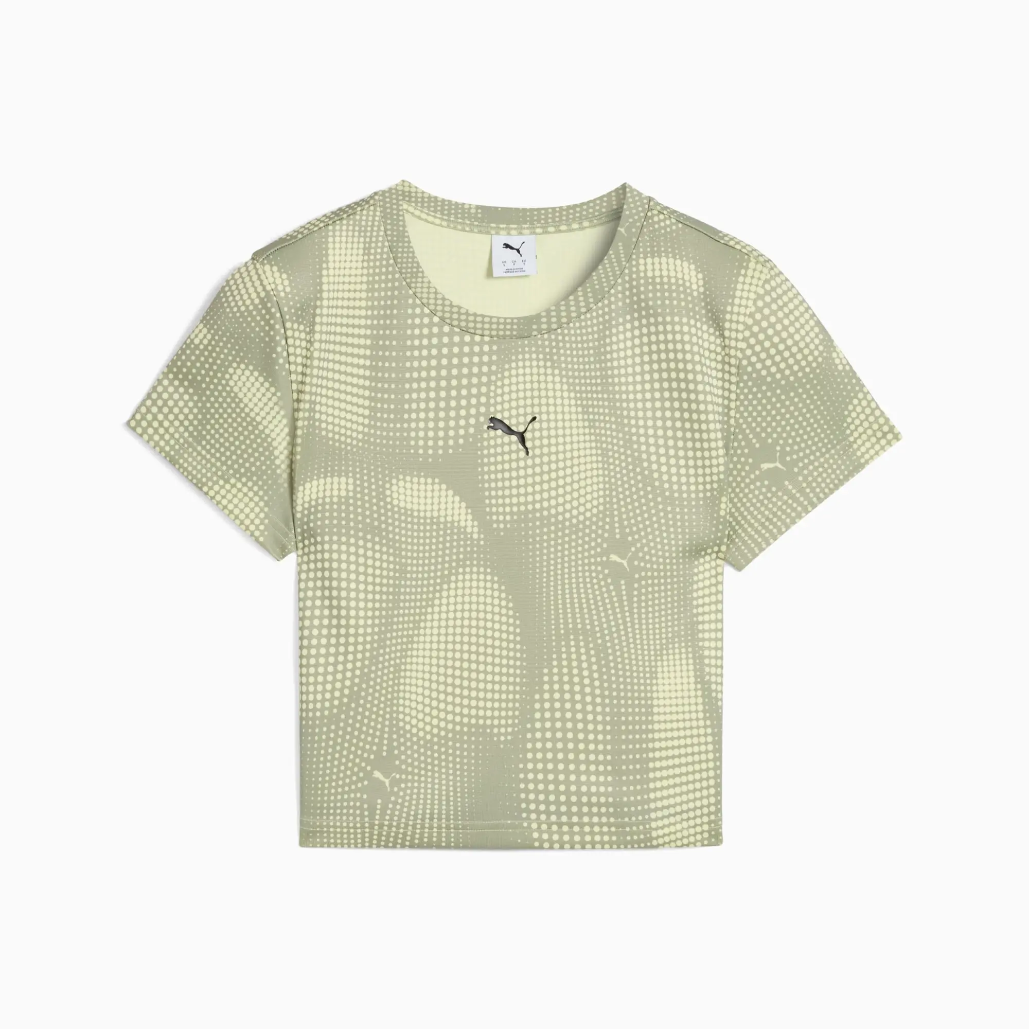 PUMA Dare To All Over Print Baby T-Shirt Women, Lux Army, size Large
