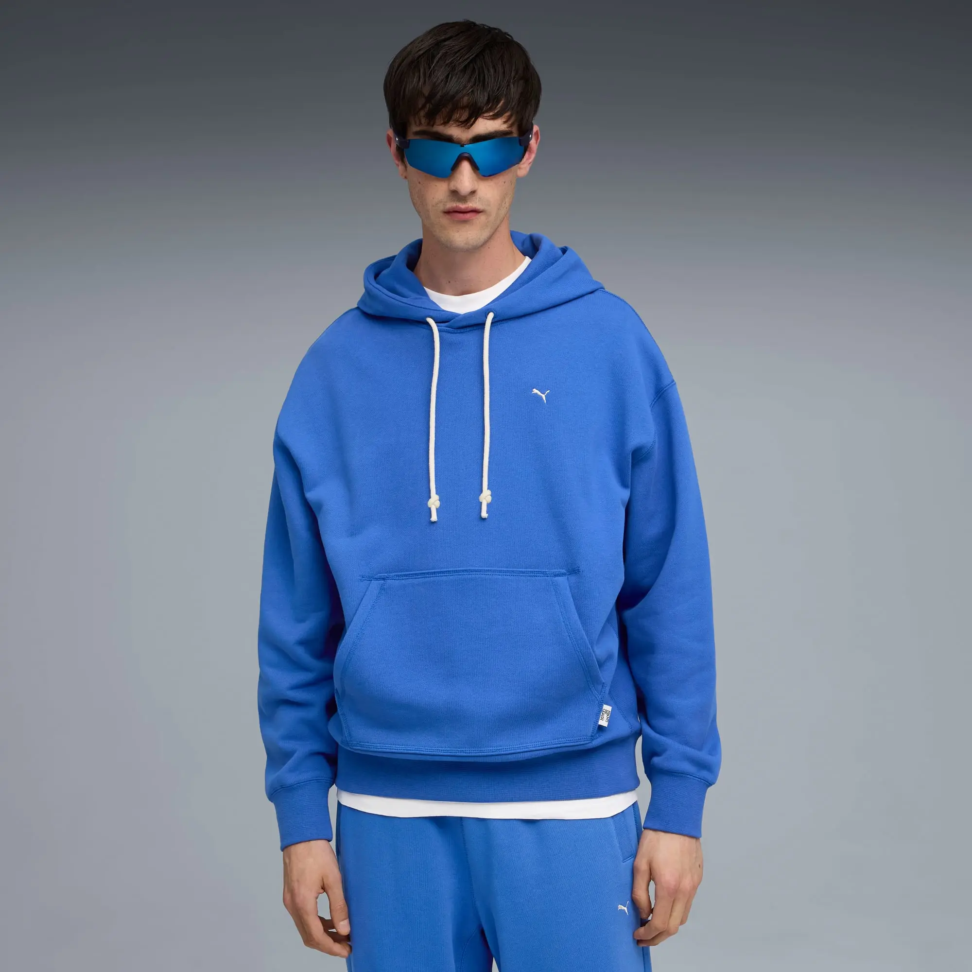 PUMA MMQ Hoodie Men, Mountain Blue, size Large