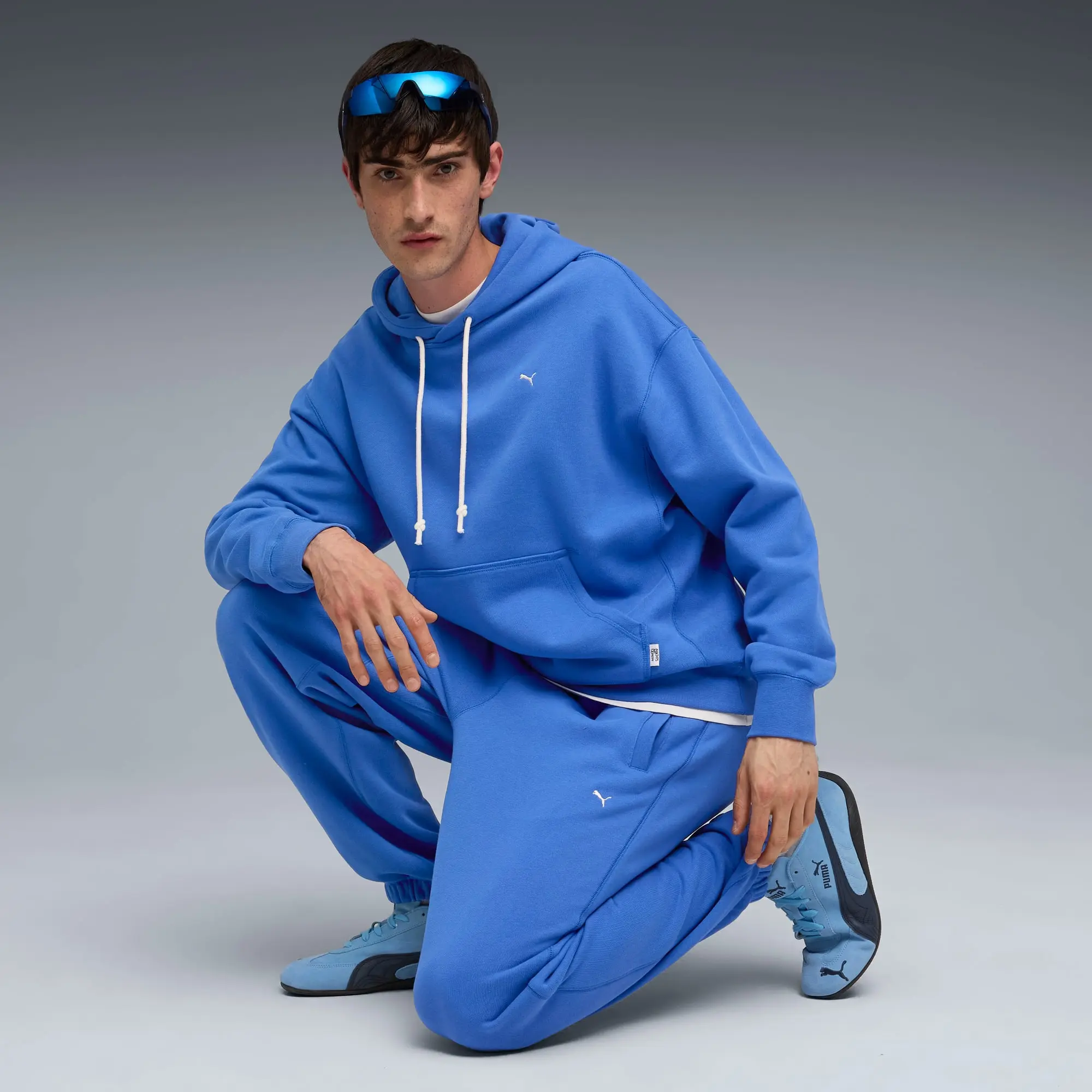 PUMA MMQ Hoodie Men, Mountain Blue, size Large