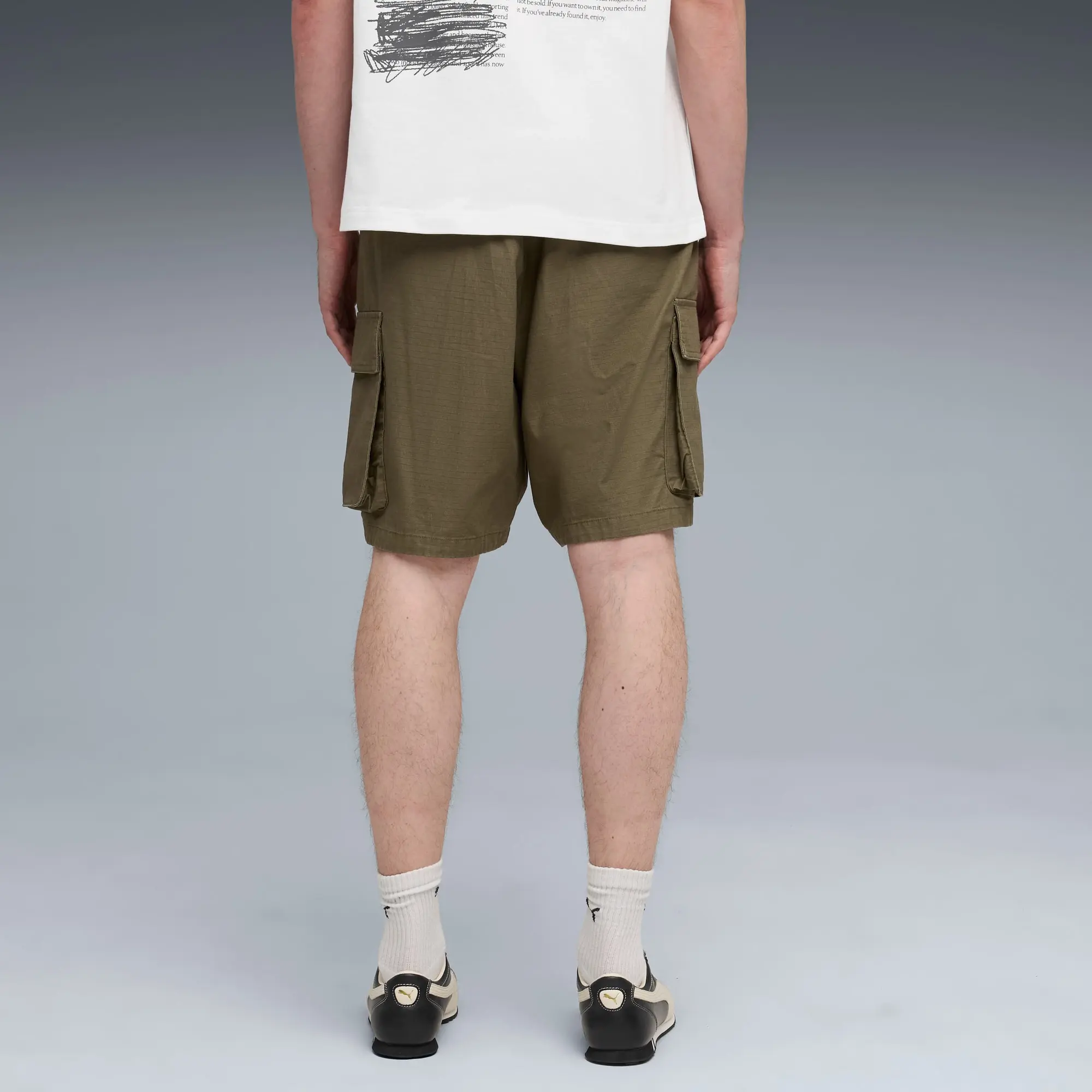PUMA MMQ Cargo Shorts Men, Loden Green, size Large