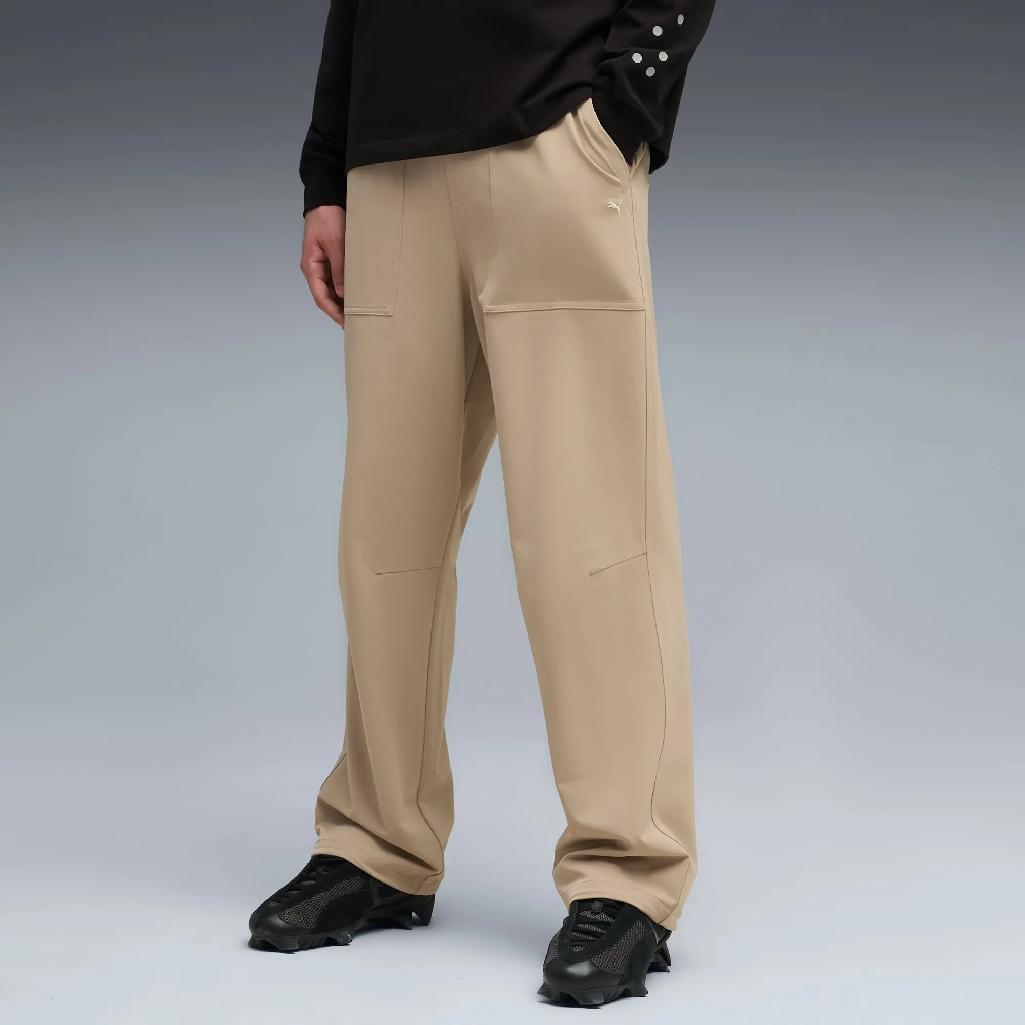 PUMA MMQ Woven Pants Men, Ice Coffee, size Large