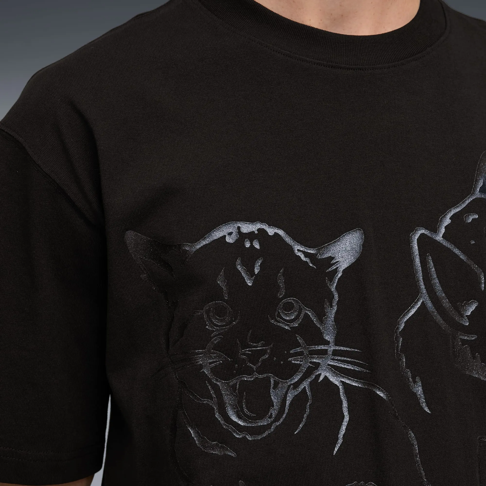 PUMA Graphic Itty Bitty T-Shirt Men, Black, size Large