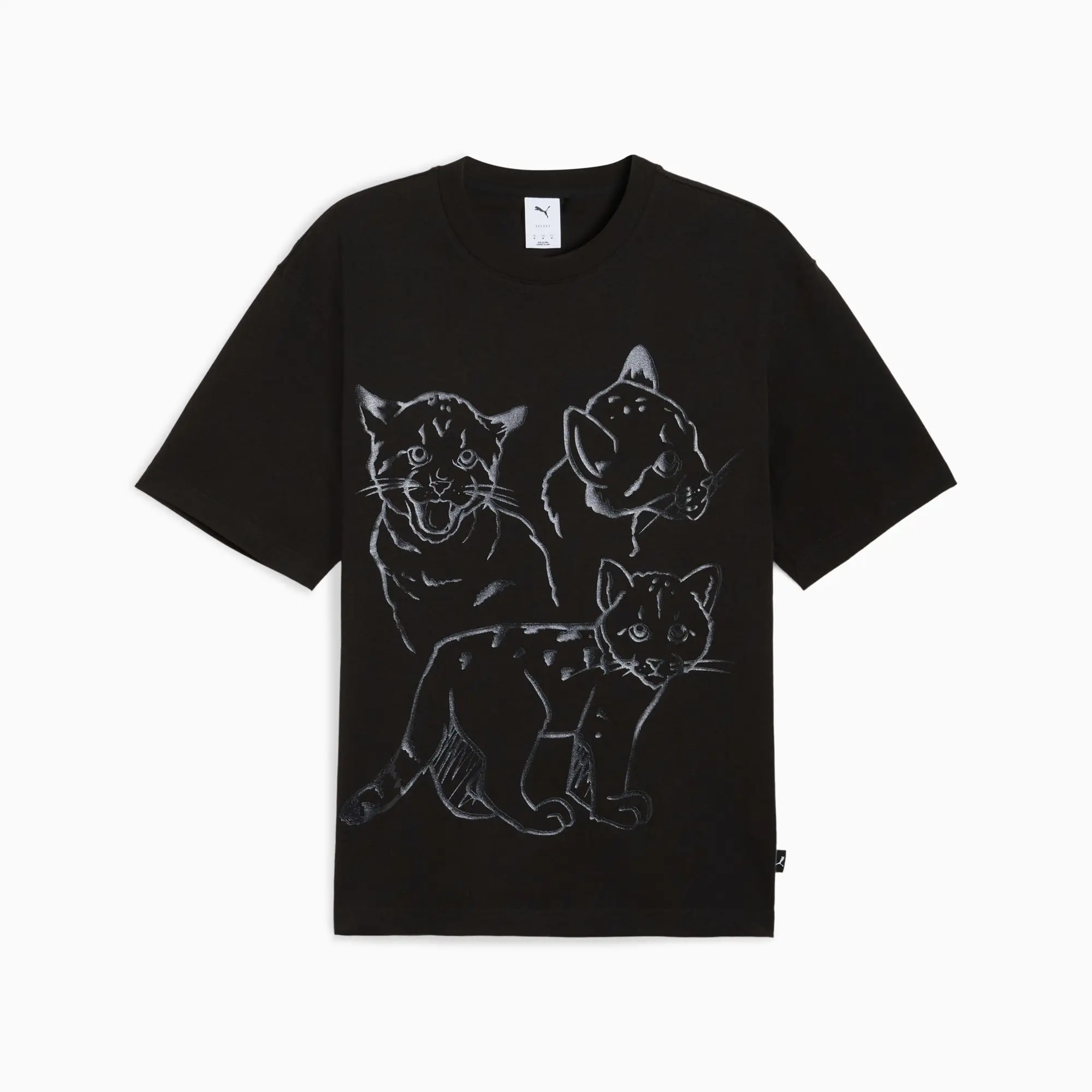PUMA Graphic Itty Bitty T-Shirt Men, Black, size Large